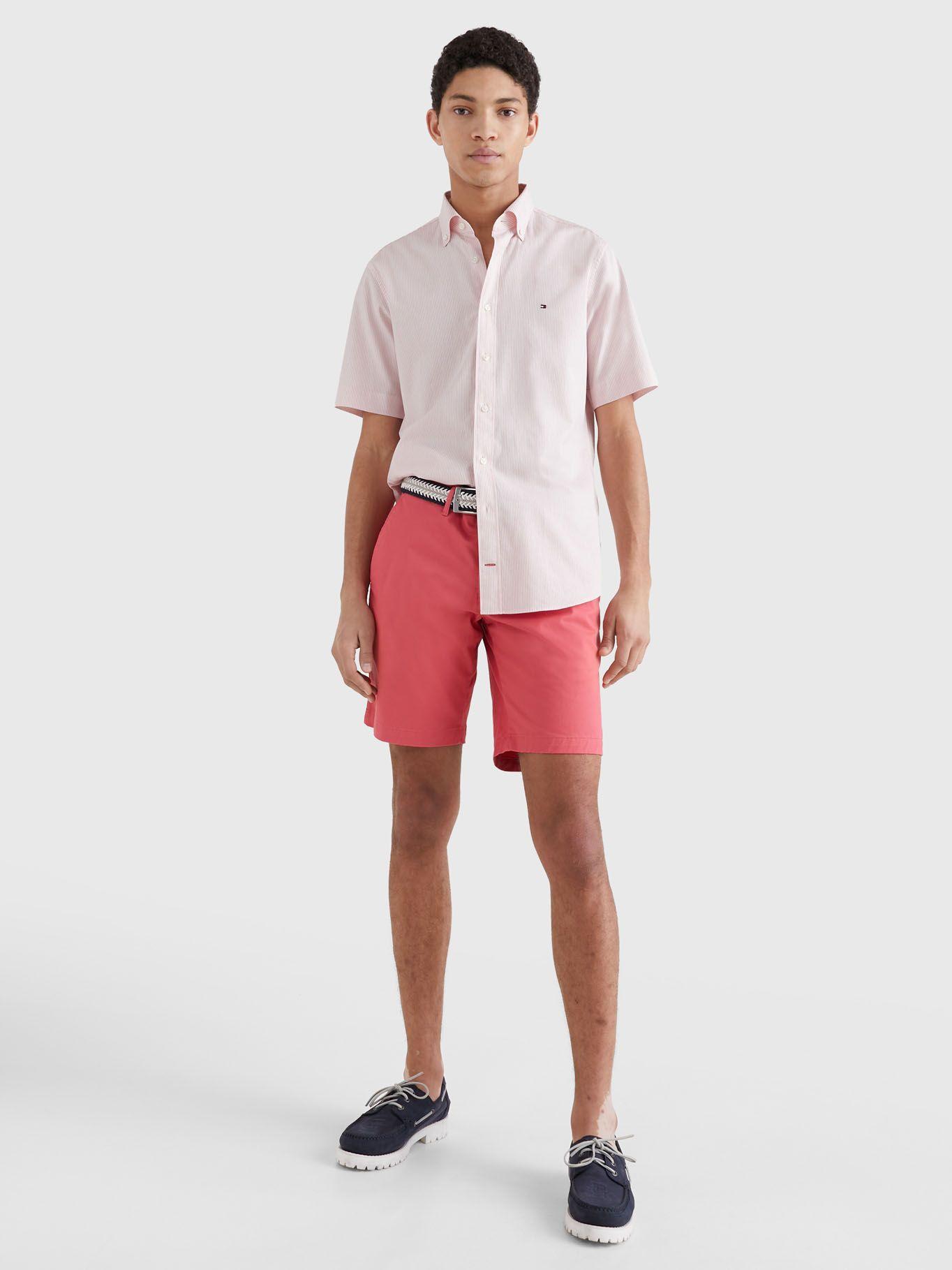 Camisa Oxford Stripe Regular Fit Rosado Tommy Hilfiger-1