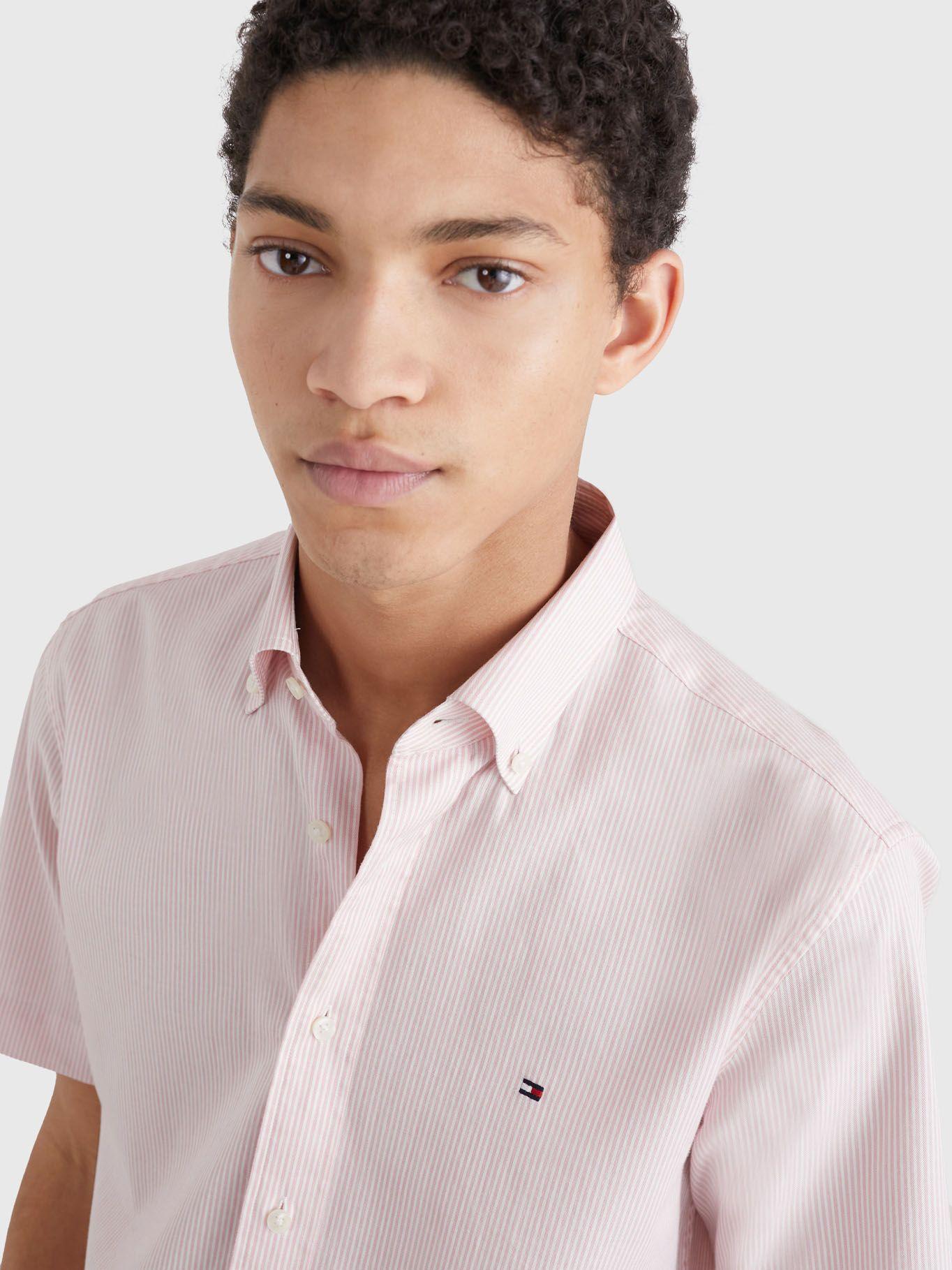 Camisa Oxford Stripe Regular Fit Rosado Tommy Hilfiger-3