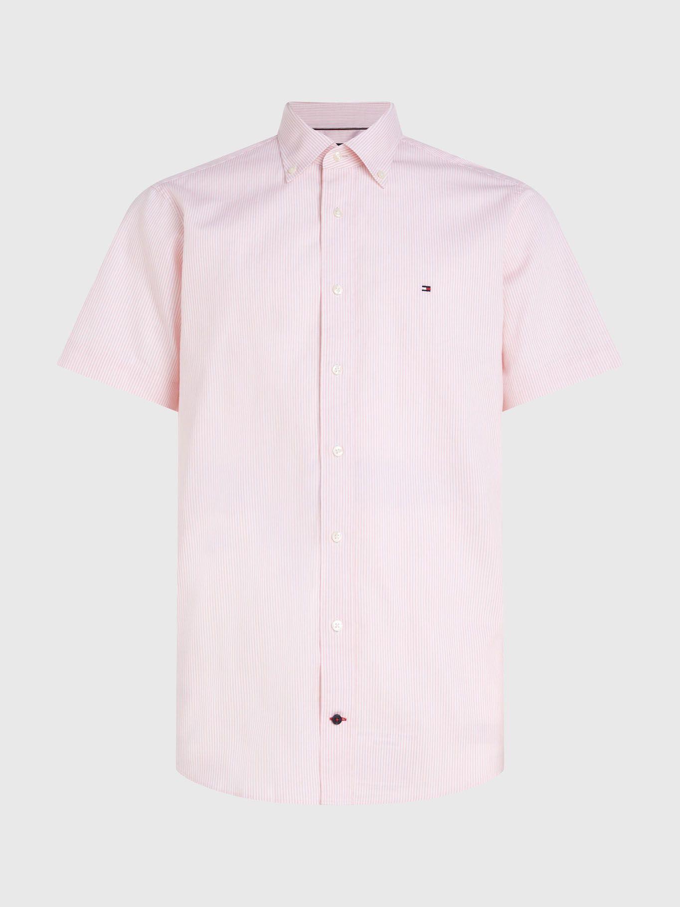 Camisa Oxford Stripe Regular Fit Rosado Tommy Hilfiger-4