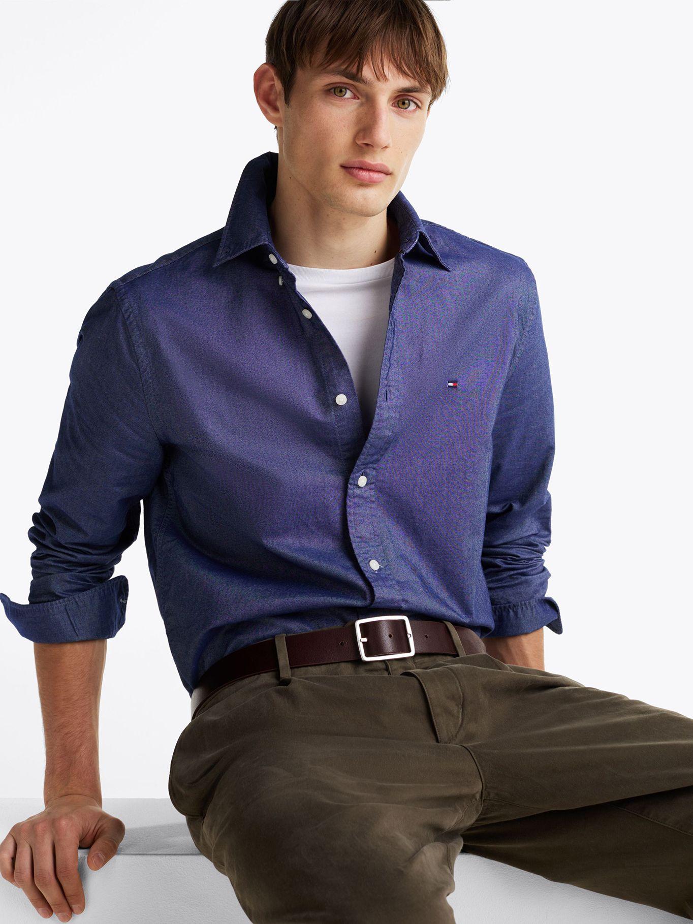 Camisa Oxford Heritage Regular Fit Azul Tommy Hilfiger-3