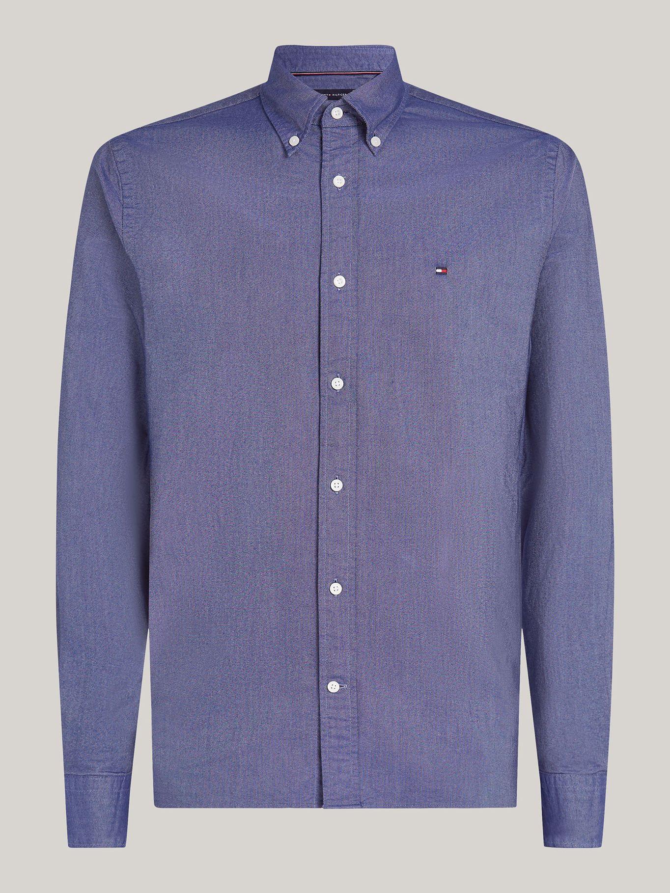 Camisa Oxford Heritage Regular Fit Azul Tommy Hilfiger-4
