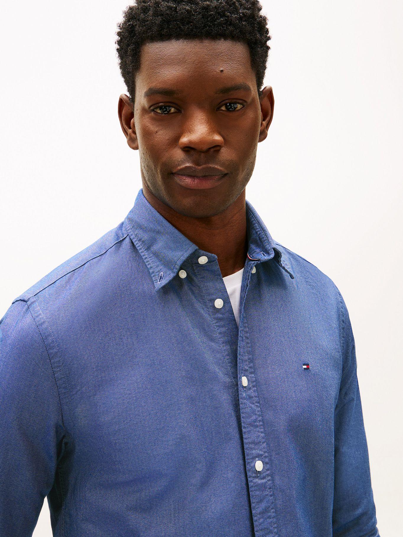 Camisa Oxford Regular Fit DW5 Azul Tommy Hilfiger-3