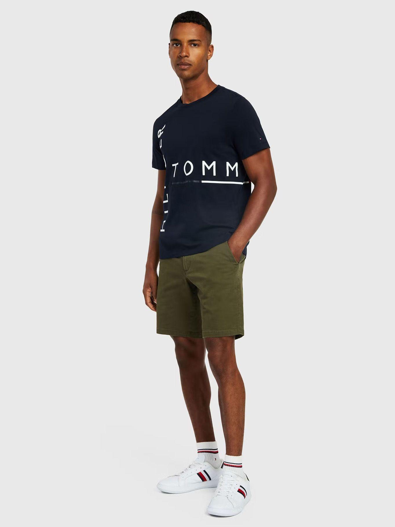 Polera Graphic Off Logo Azul Tommy Hilfiger-1