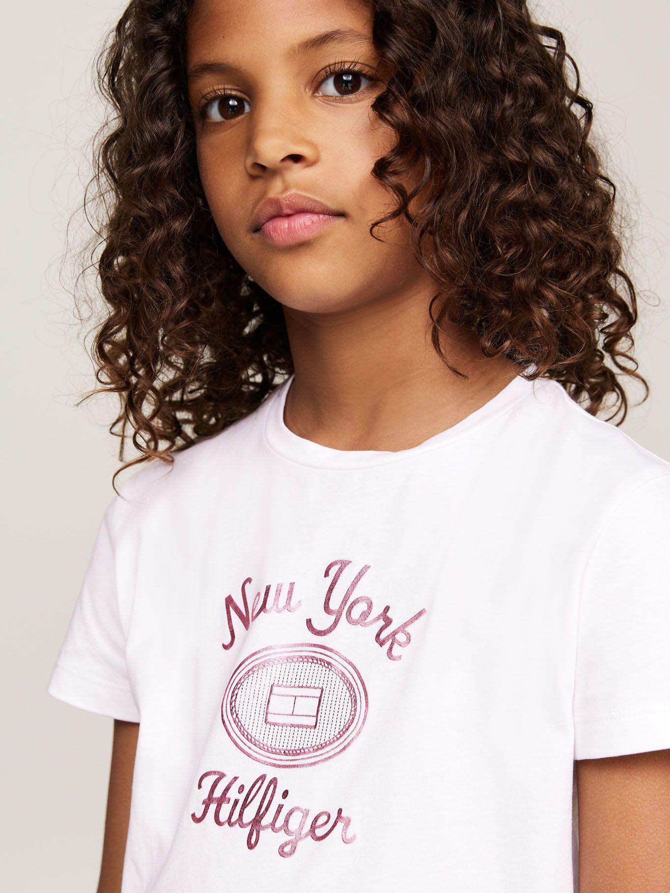 Polera Con Logo Metalizado Blanco Tommy Hilfiger-3