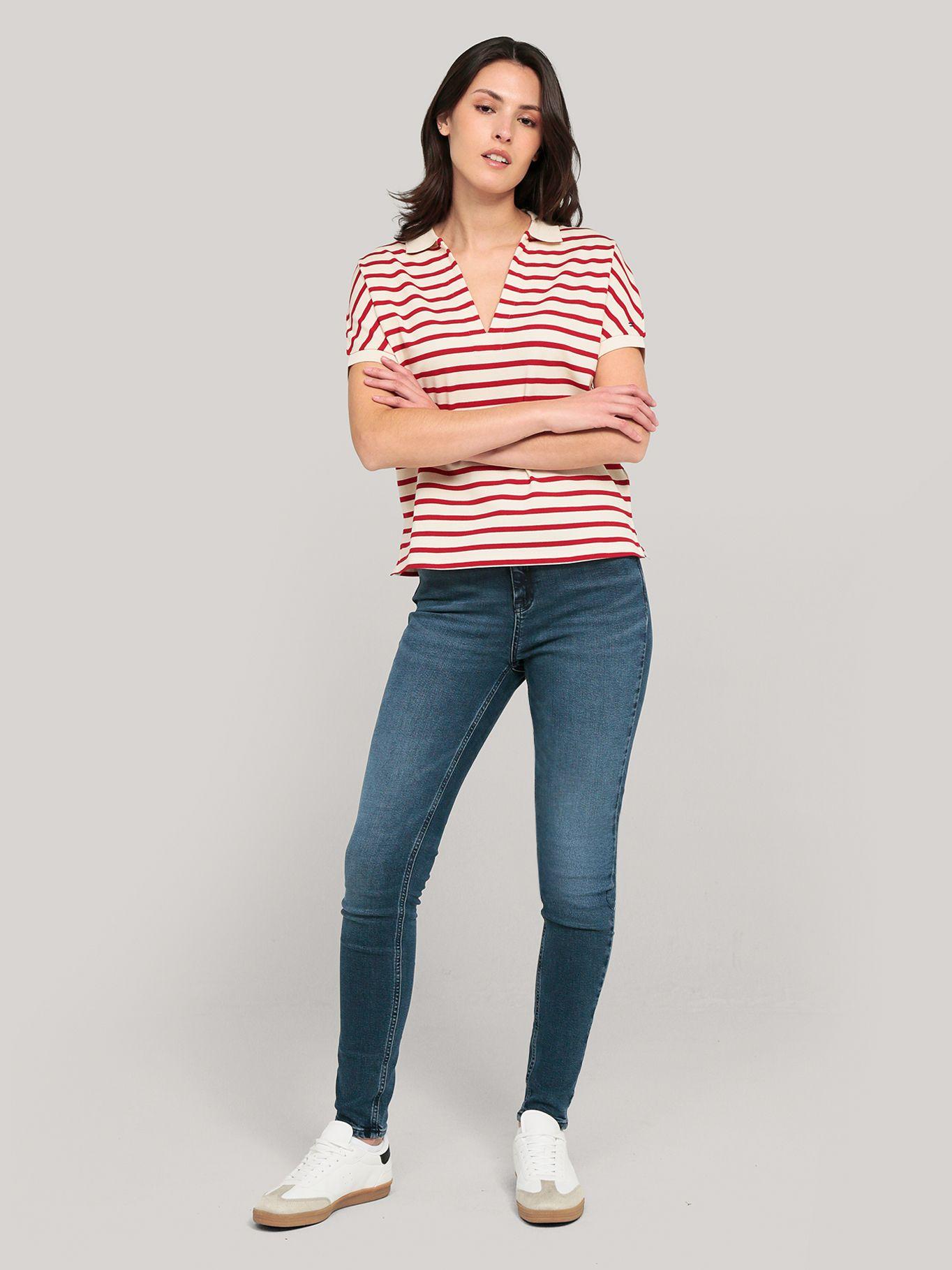 Polo Relaxed Solid De Logo Rojo Tommy Hilfiger-1