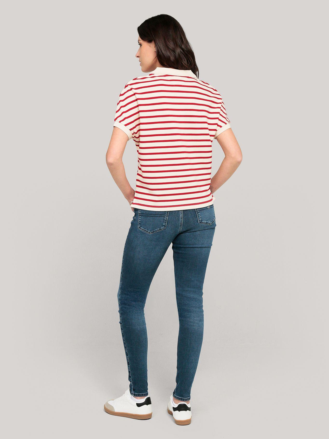 Polo Relaxed Solid De Logo Rojo Tommy Hilfiger-2