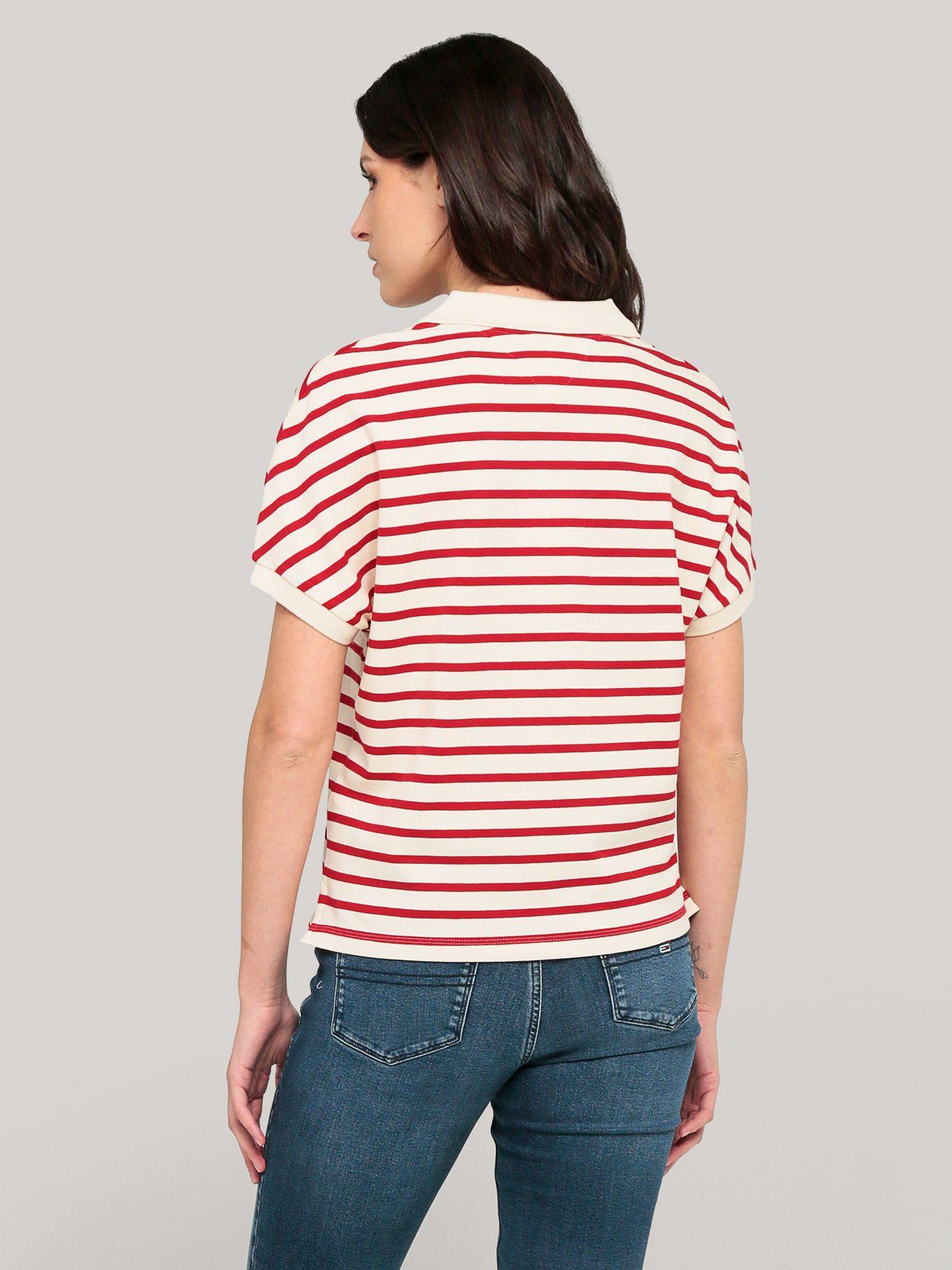 Polo Relaxed Solid De Logo Rojo Tommy Hilfiger-3