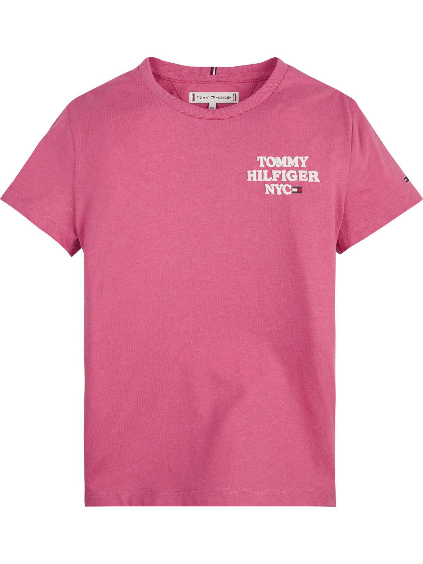 Polera Con Logo Y Print Nyc  Rosado Tommy Hilfiger-0