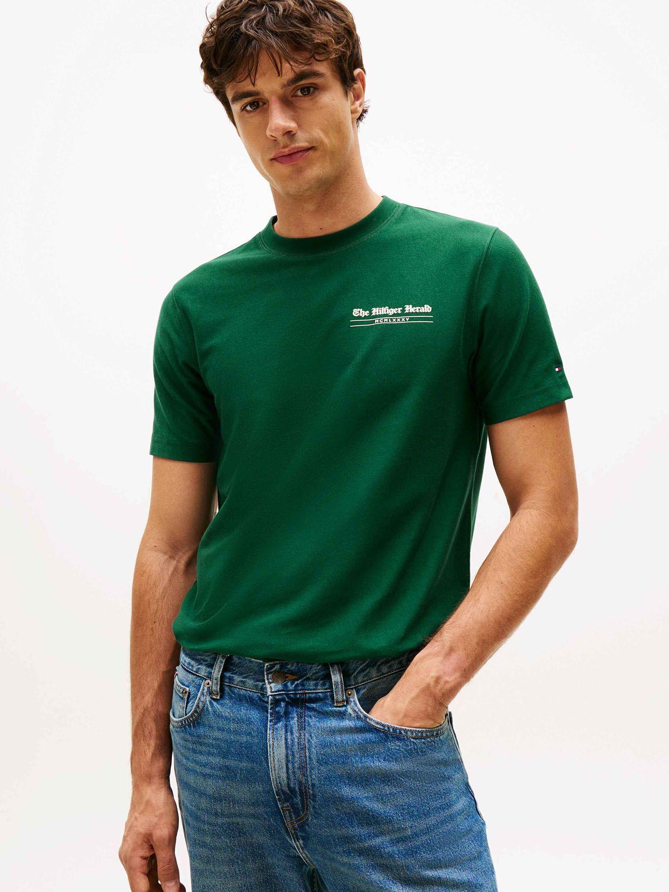 Polera Herald Graphic Logo Verde Tommy Hilfiger-0
