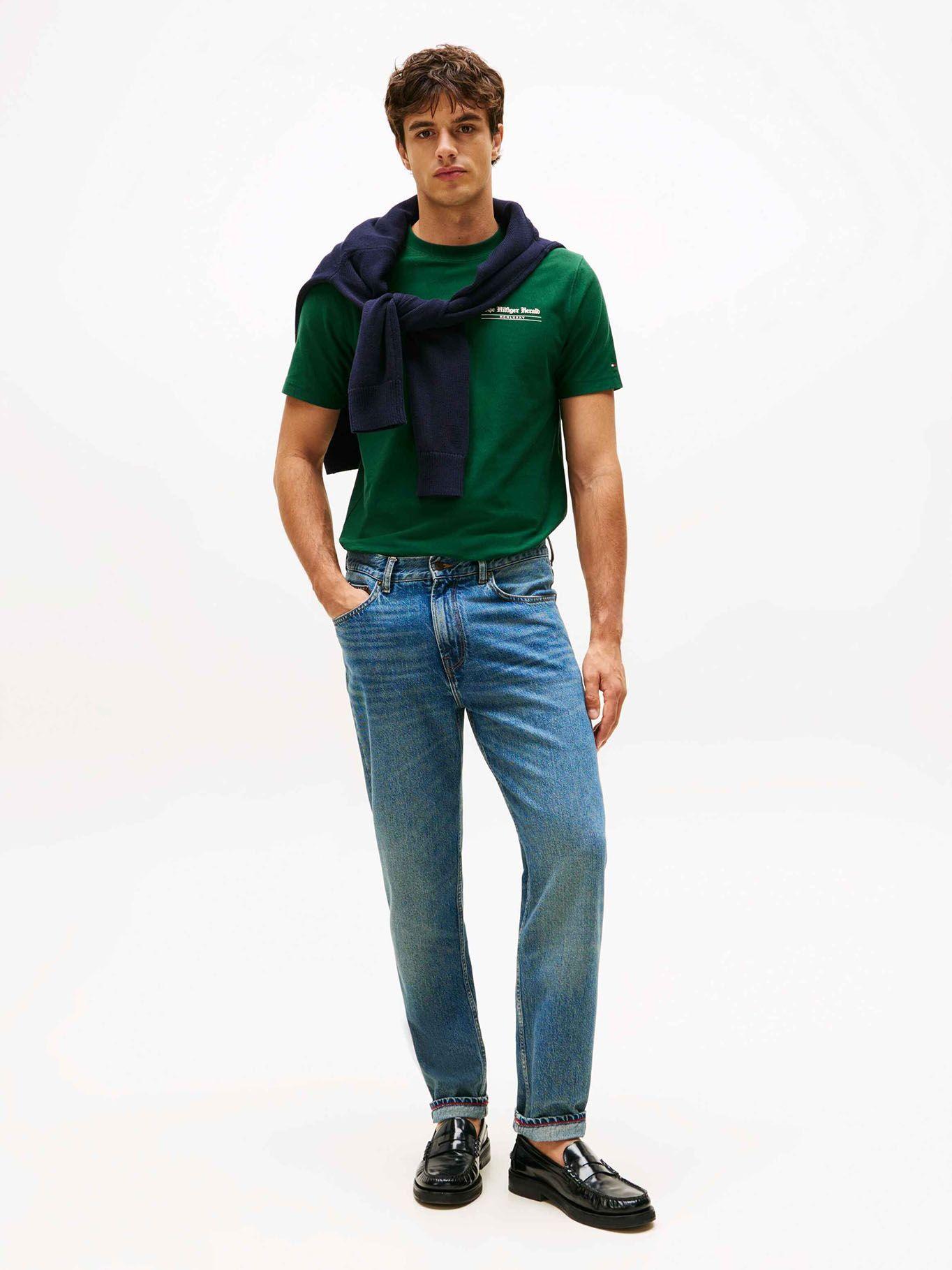 Polera Herald Graphic Logo Verde Tommy Hilfiger-1