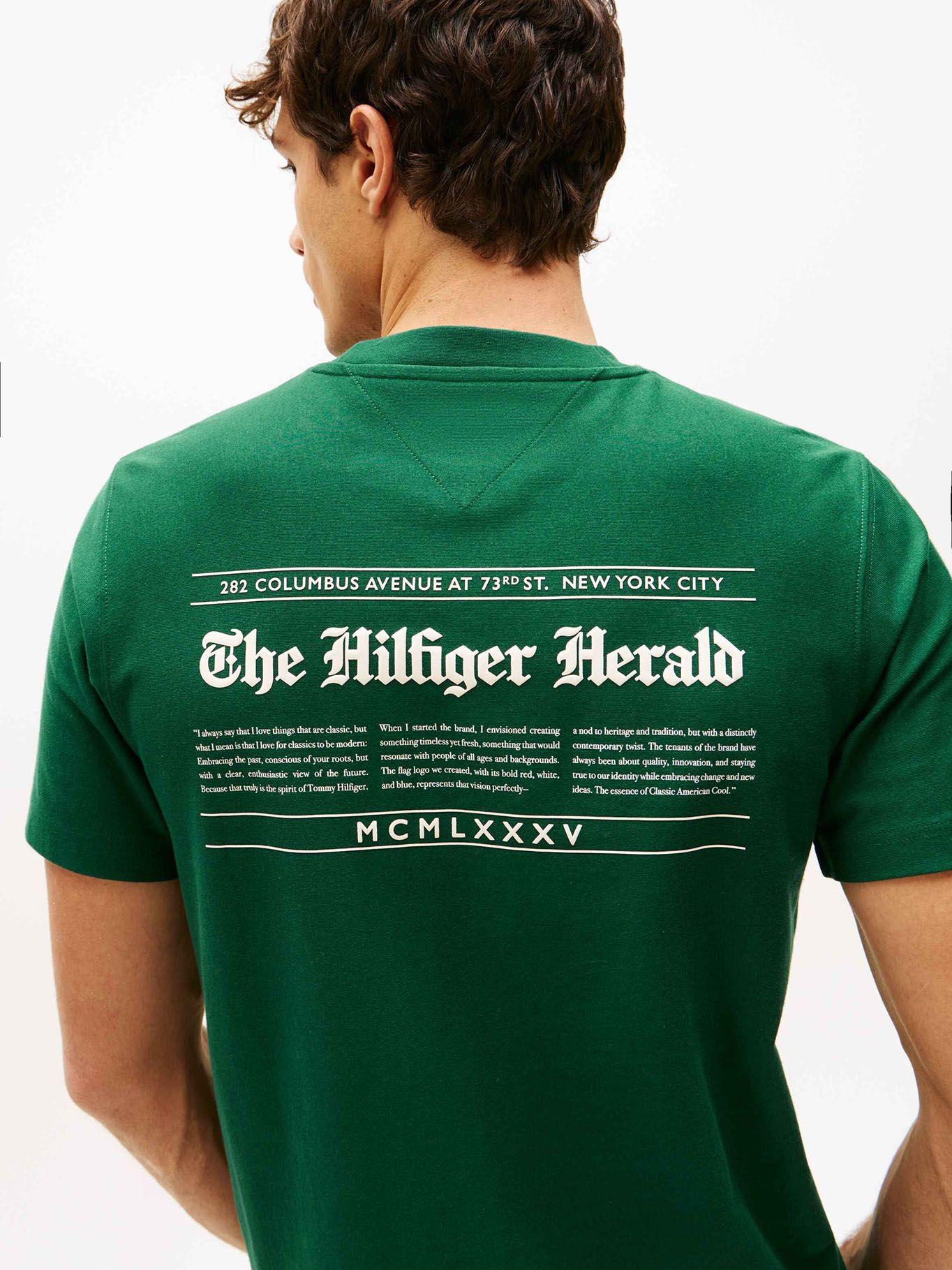 Polera Herald Graphic Logo Verde Tommy Hilfiger-3