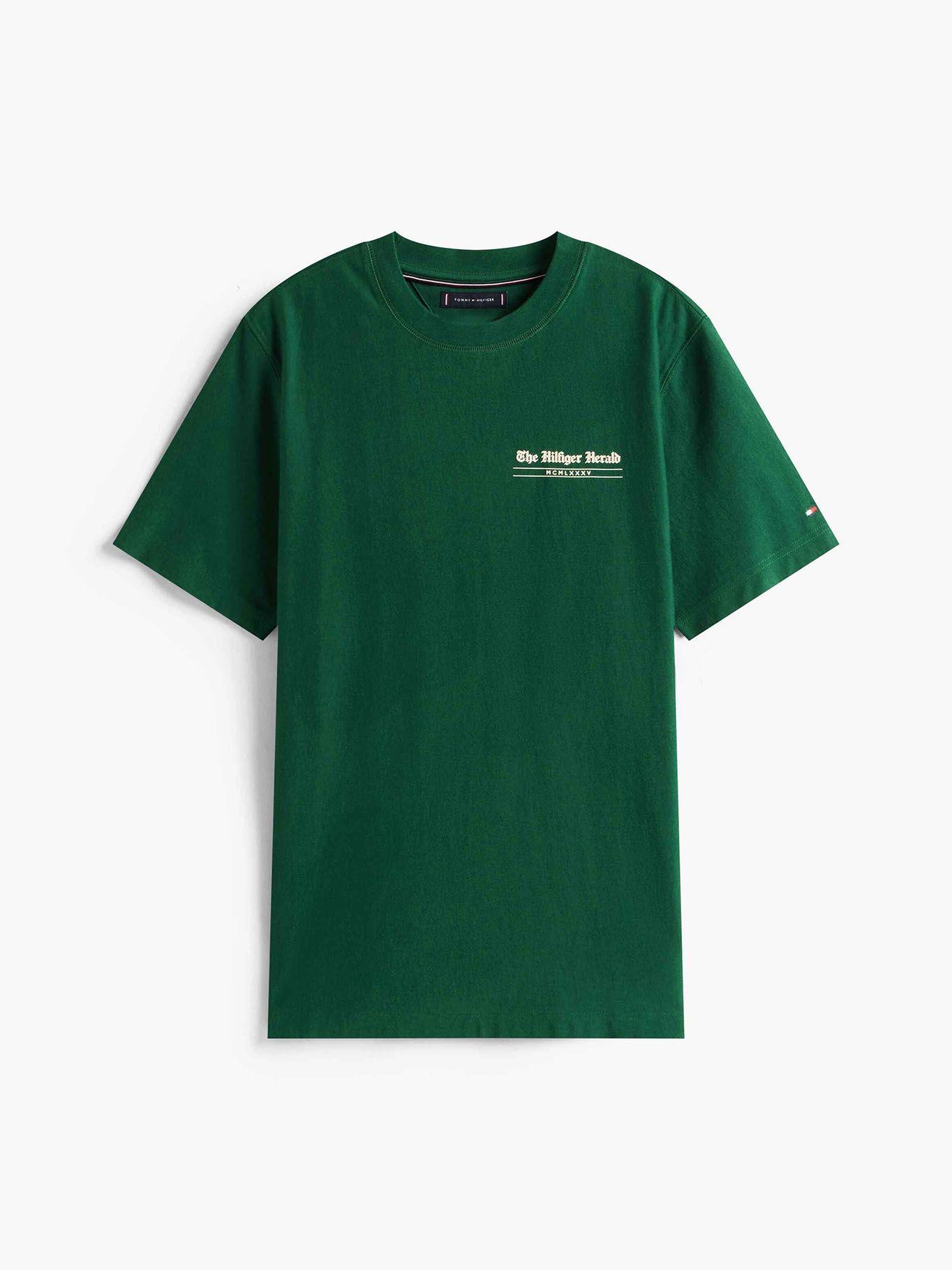 Polera Herald Graphic Logo Verde Tommy Hilfiger-4