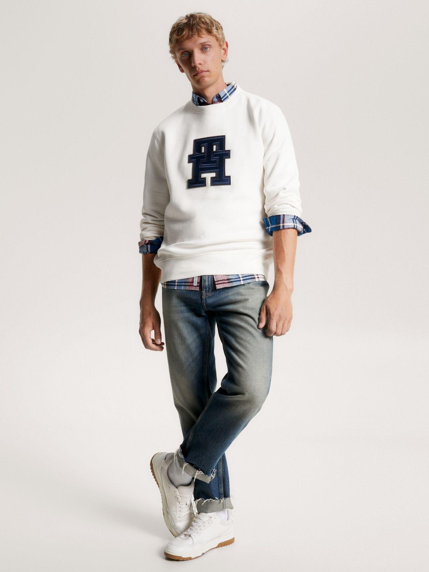 Polerón Con Parche De Monograma Blanco Tommy Hilfiger-1