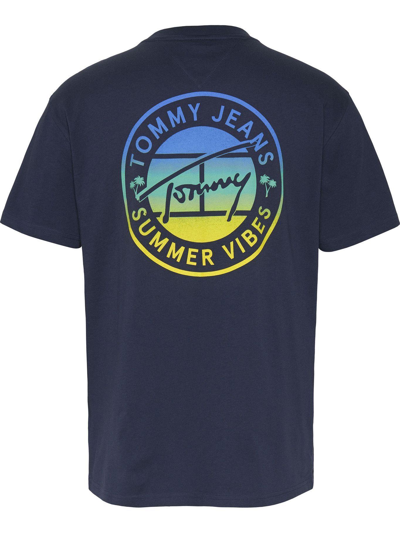 Polera Circular Graphic Azul Tommy Jeans E2-1