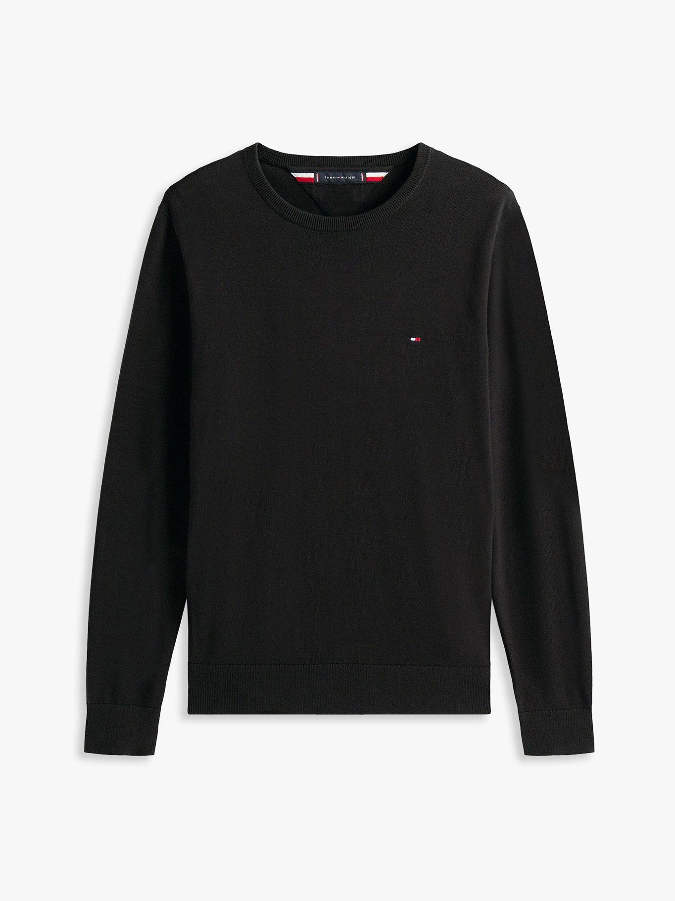 Sweater Básico Signature C-Neck Negro Tommy Hilfiger-4