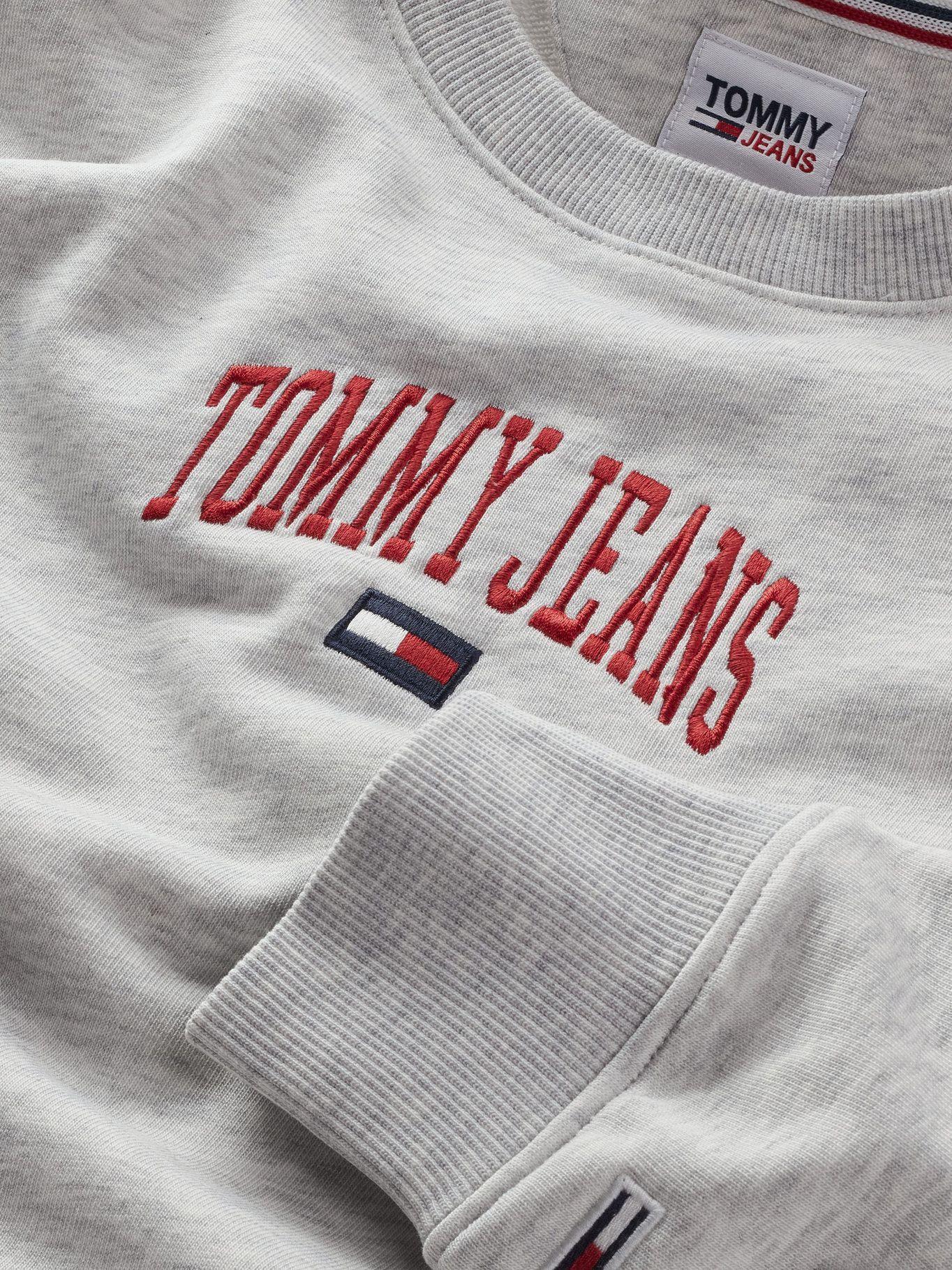 Polerón Heritage Con Logo Gris Tommy Jeans-2