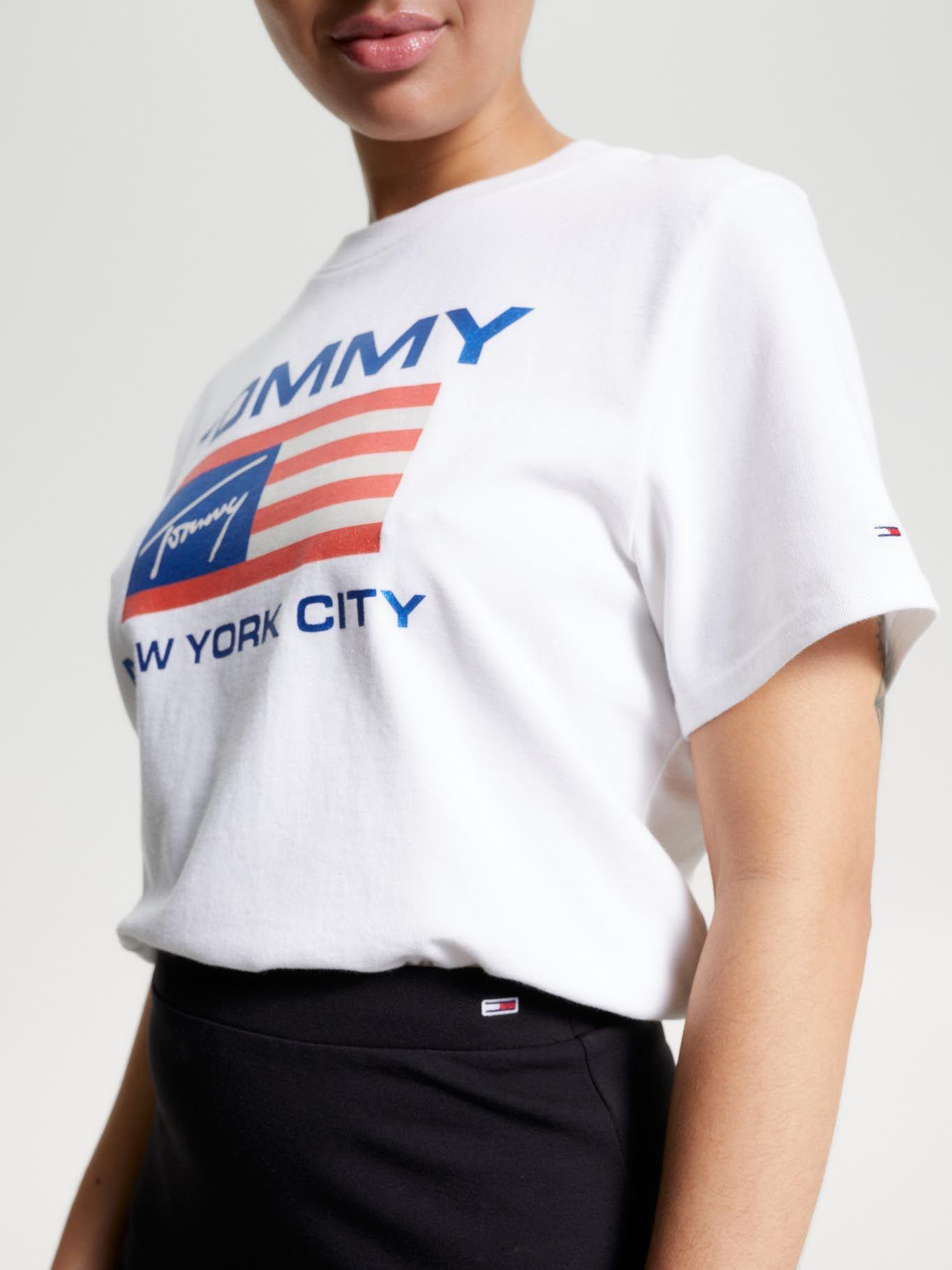 Polera Modern Flag  Blanco Tommy Jeans-4