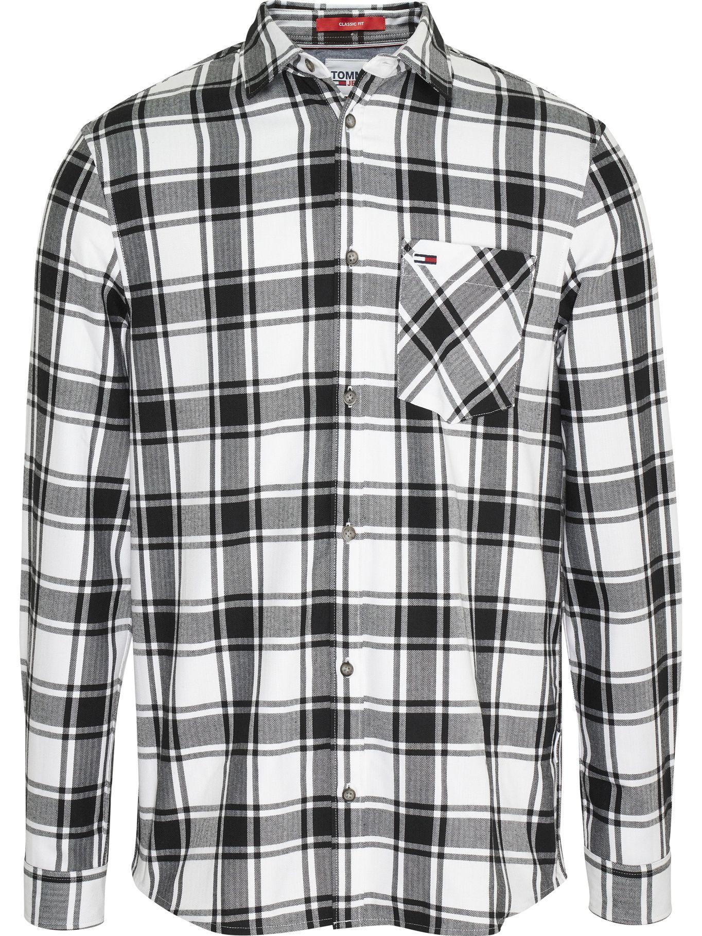 Camisa De Franela Print Cuadros Blanco Tommy Hilfiger-0