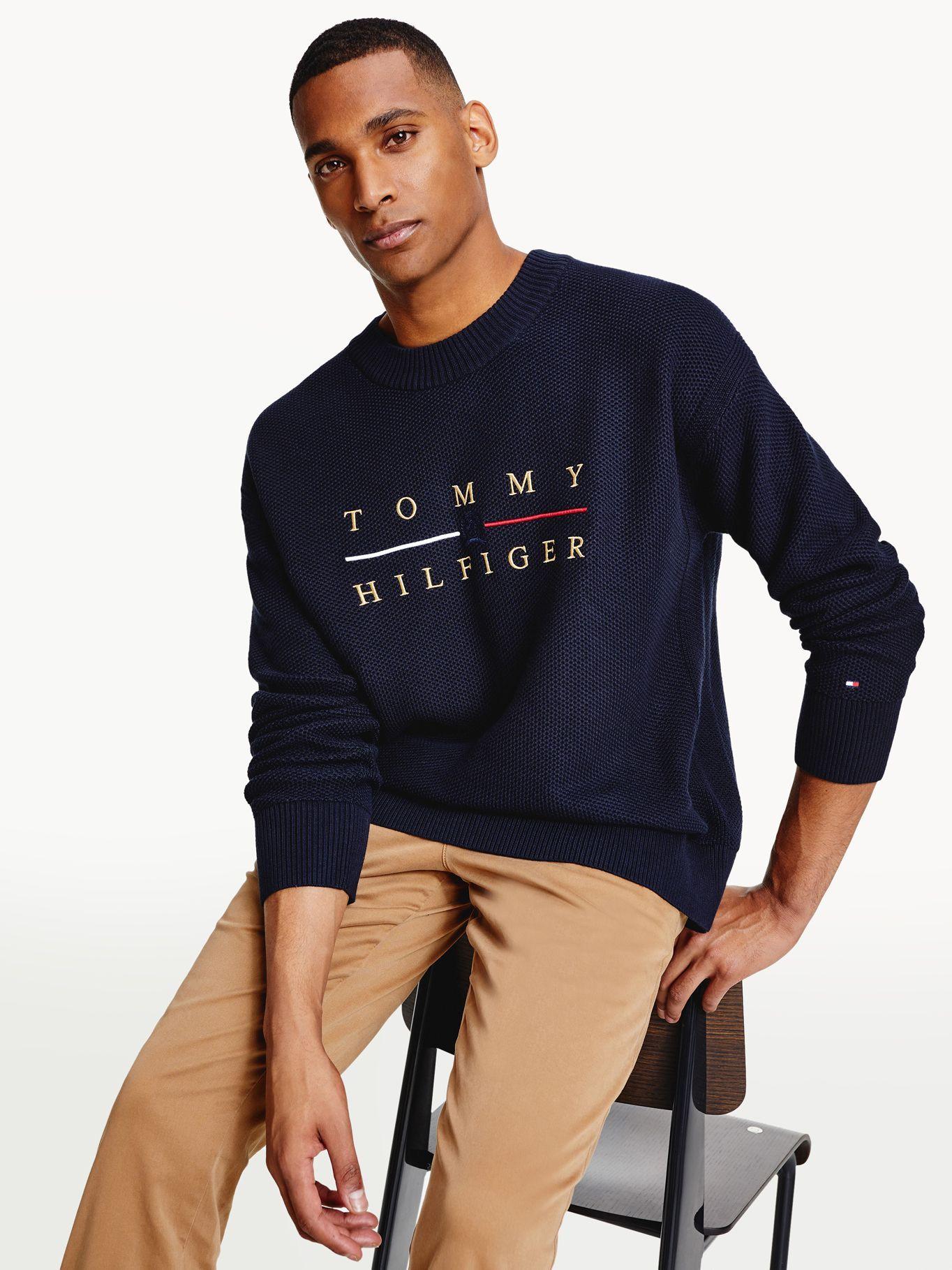 Sweater Icons Oversize Azul Tommy Hilfiger A2-0