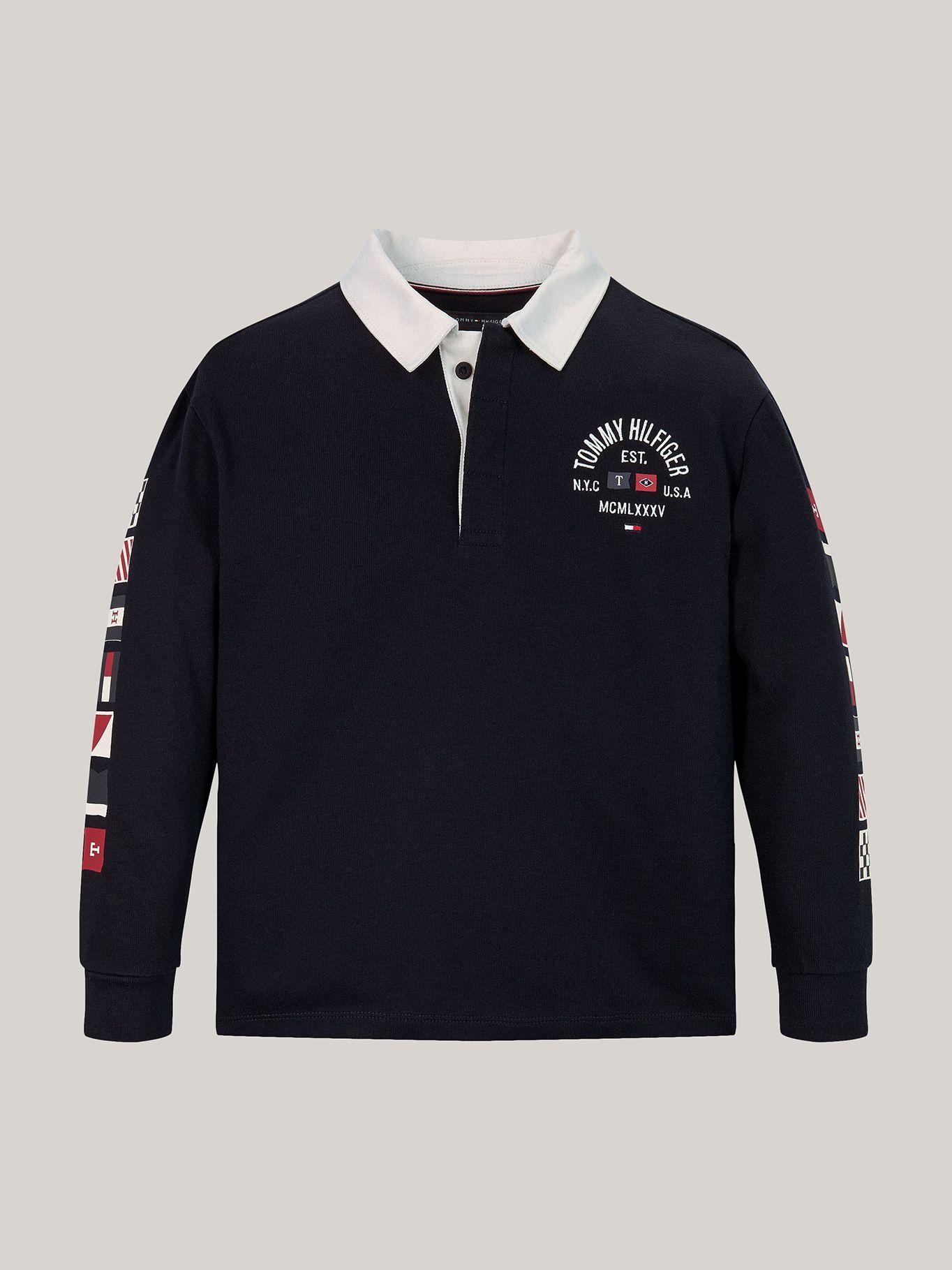 Polo Con Logo De Banderas Azul Tommy Hilfiger-4