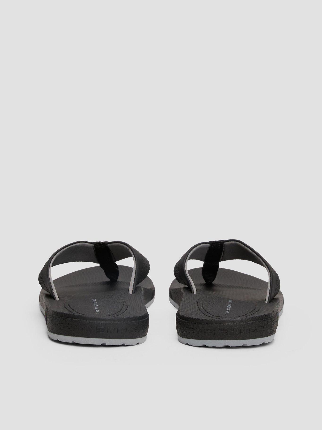 Sandalias En Tiras Texturizadas Negro Tommy Hilfiger-1