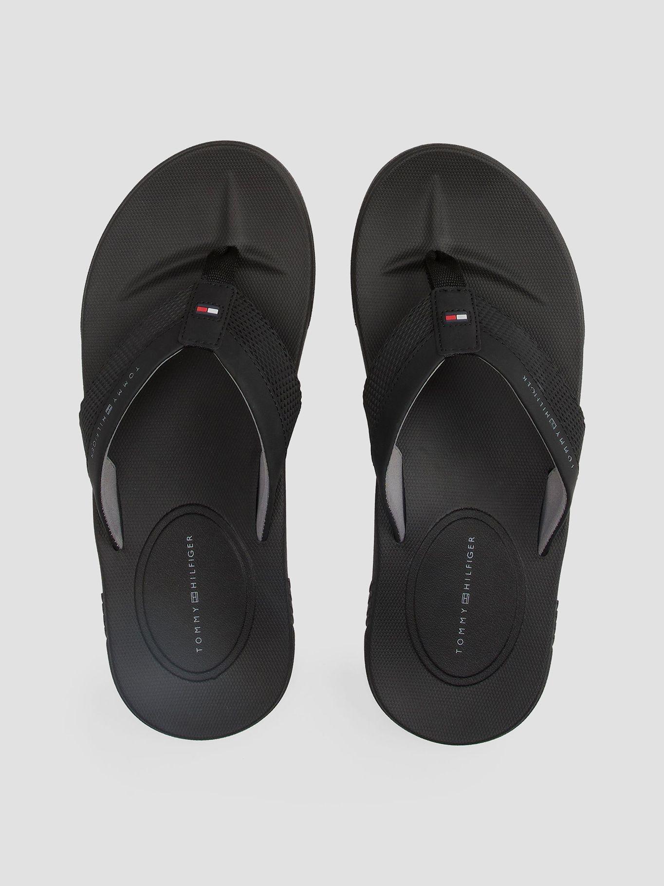 Sandalias En Tiras Texturizadas Negro Tommy Hilfiger-2