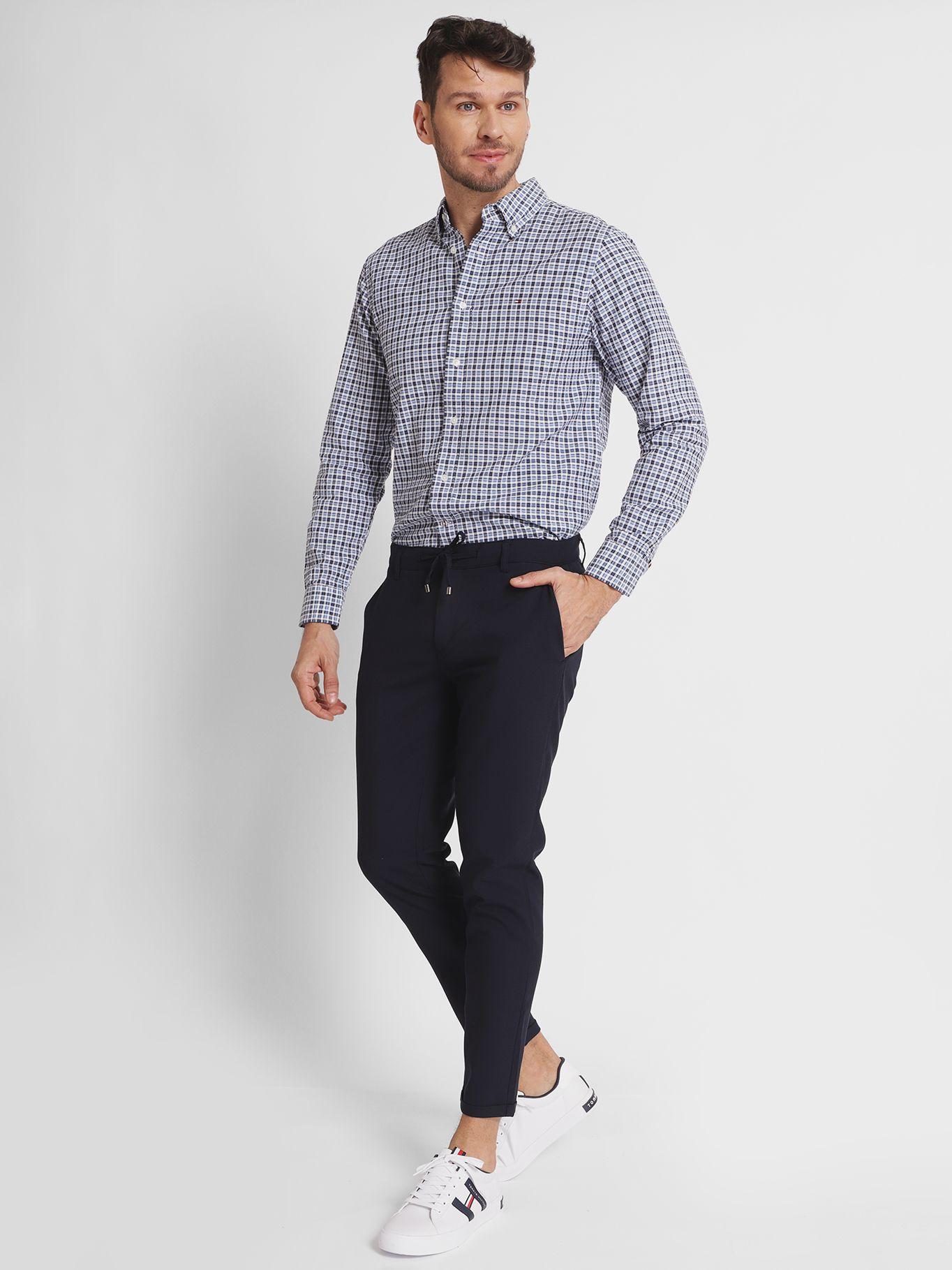Camisa Oxford Gingham A Cuadros Azul Tommy Hilfiger-2