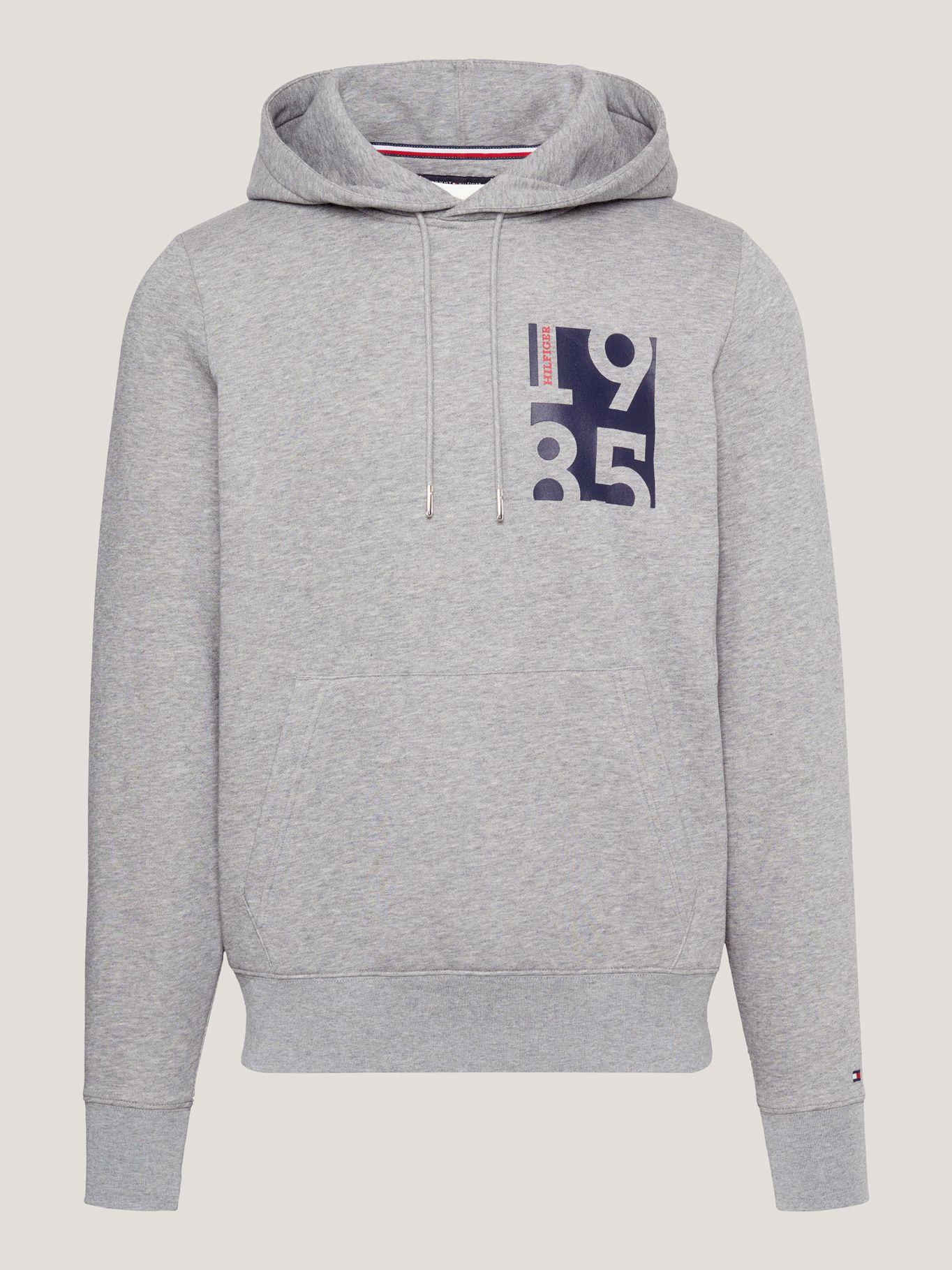 Polerón Hoodie Logo Estampado Gris Tommy Hilfiger-4