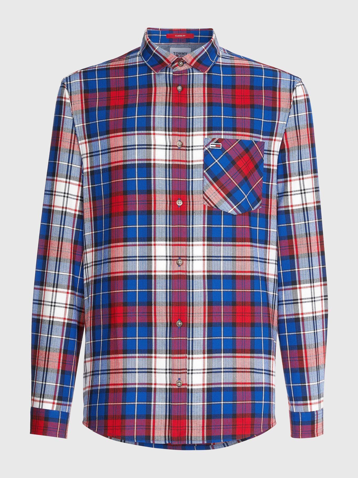 Camisa Check Flannel Con Logo Azul Tommy Jeans-4