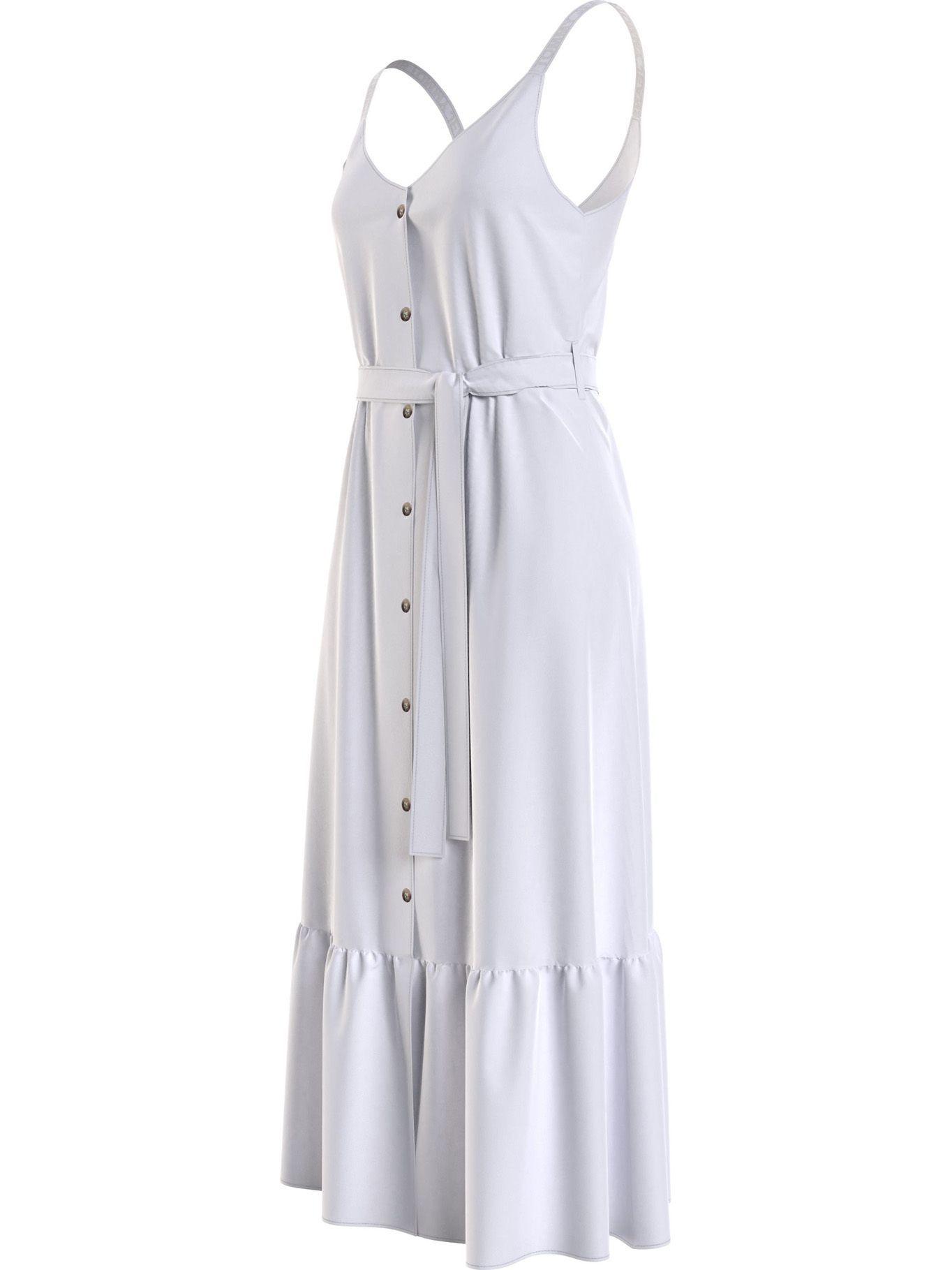 Vestido Midi Button Blanco Tommy Hilfiger-2