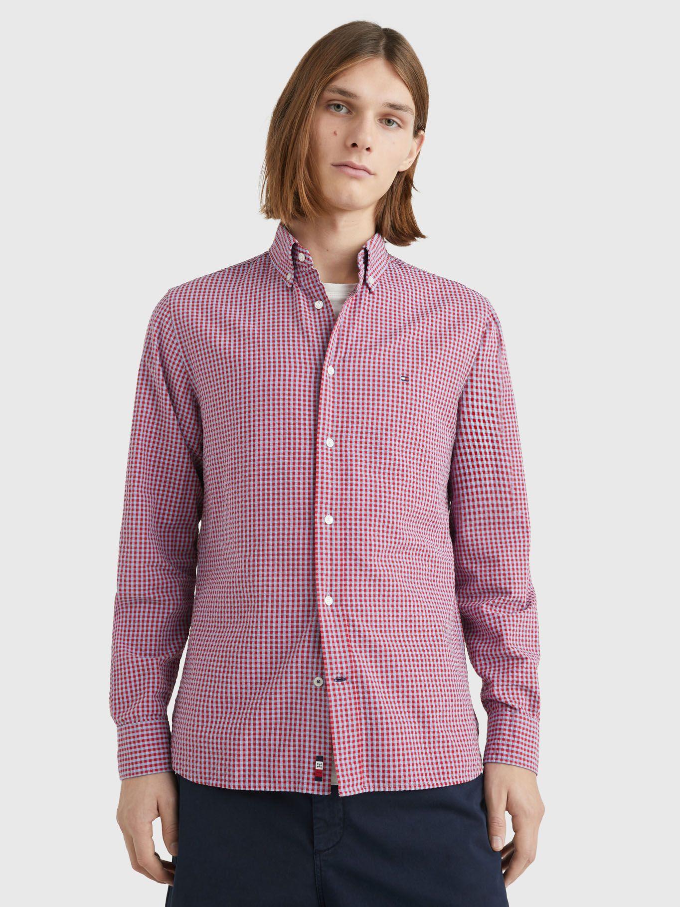 Camisa Vichy Corte Regular Rojo Tommy Hilfiger-0