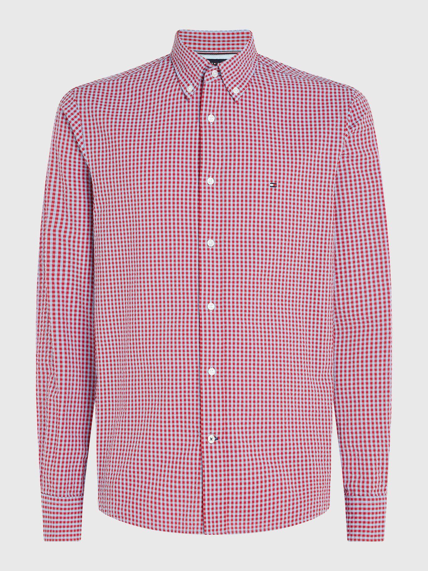 Camisa Vichy Corte Regular Rojo Tommy Hilfiger-4
