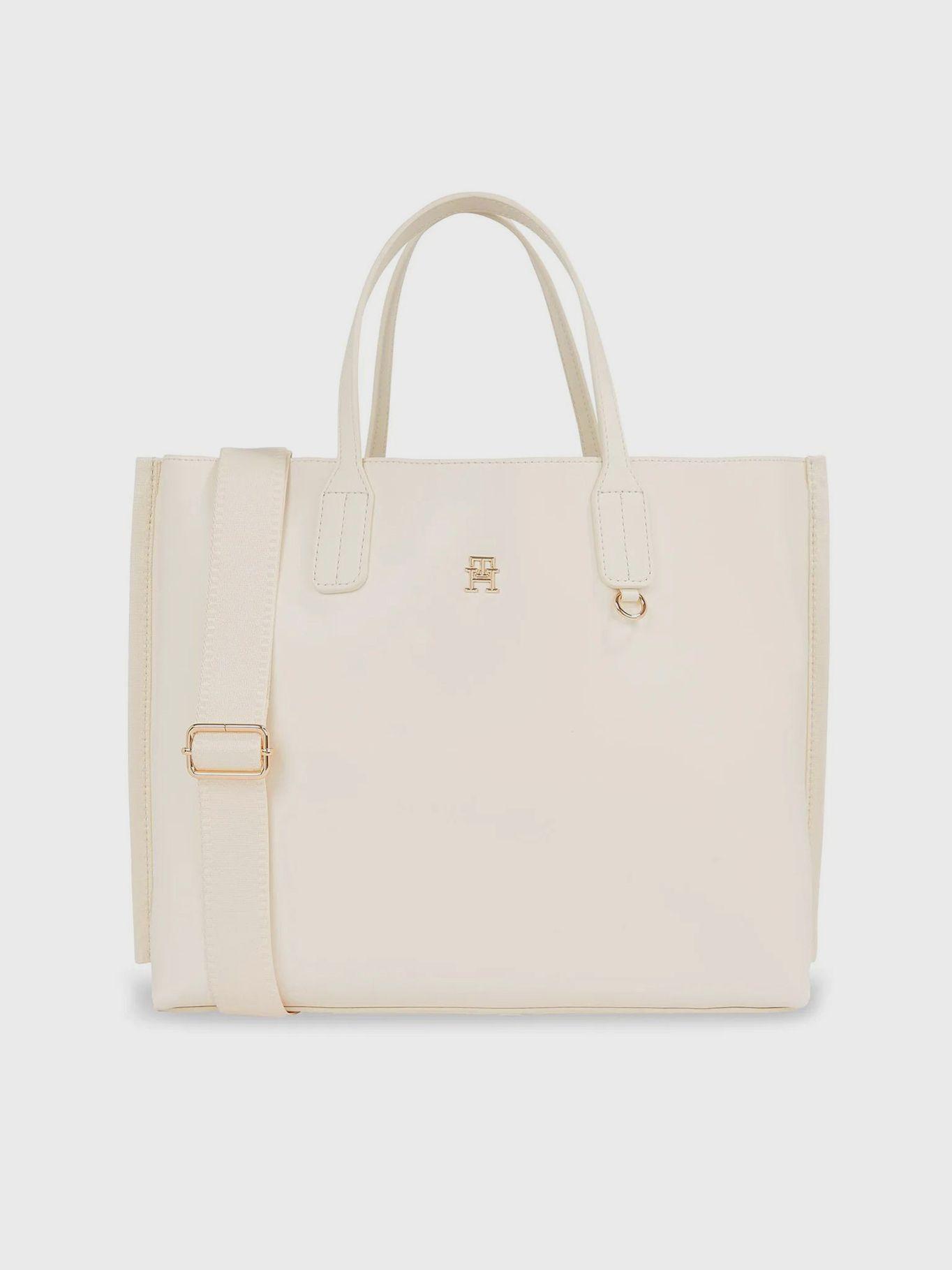 Cartera Tote Estilo Bandolera Beige Tommy Hilfiger-0