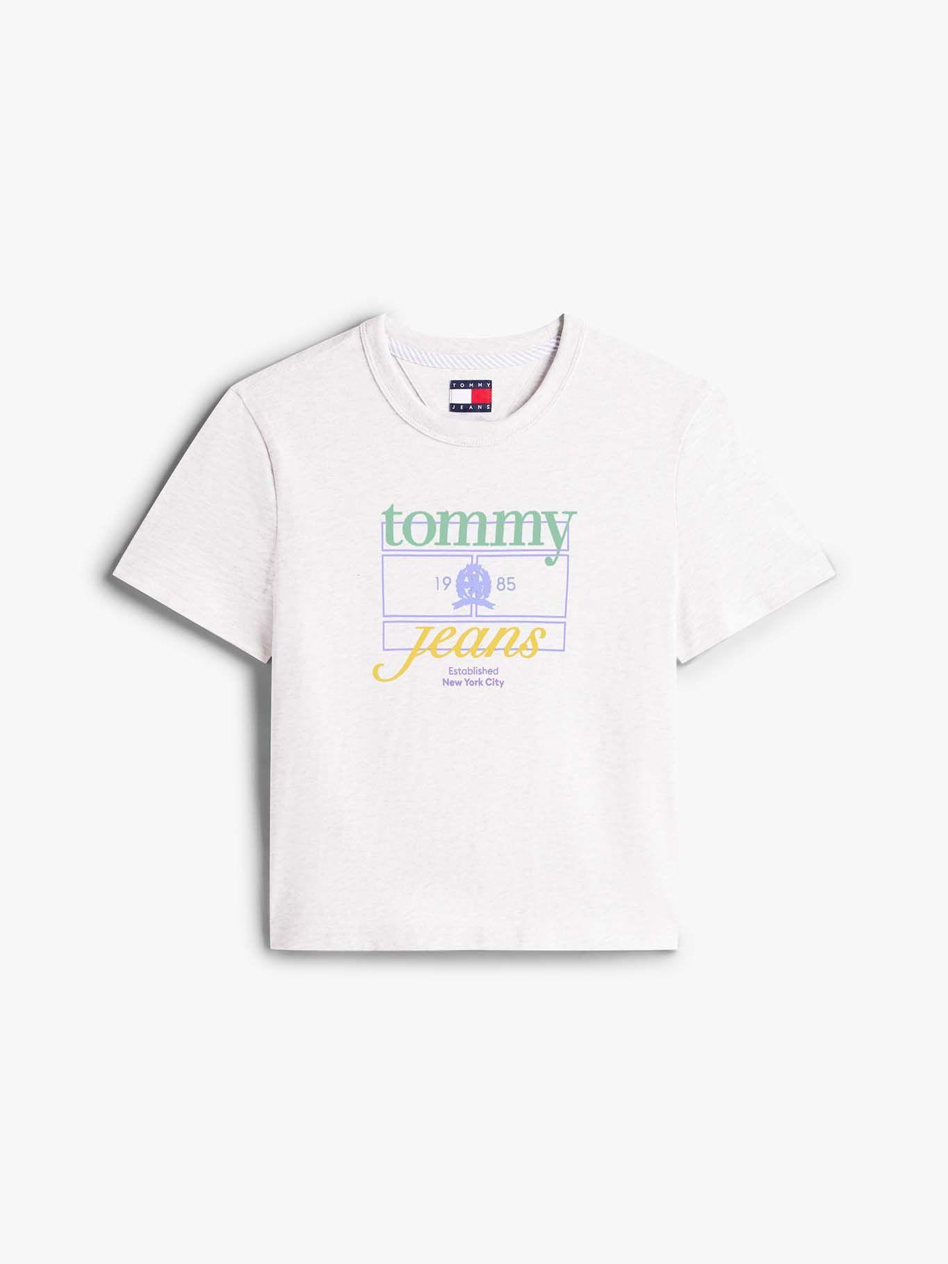 Polera Regular Fit Crest Flag Logo Blanco Tommy Jeans-4