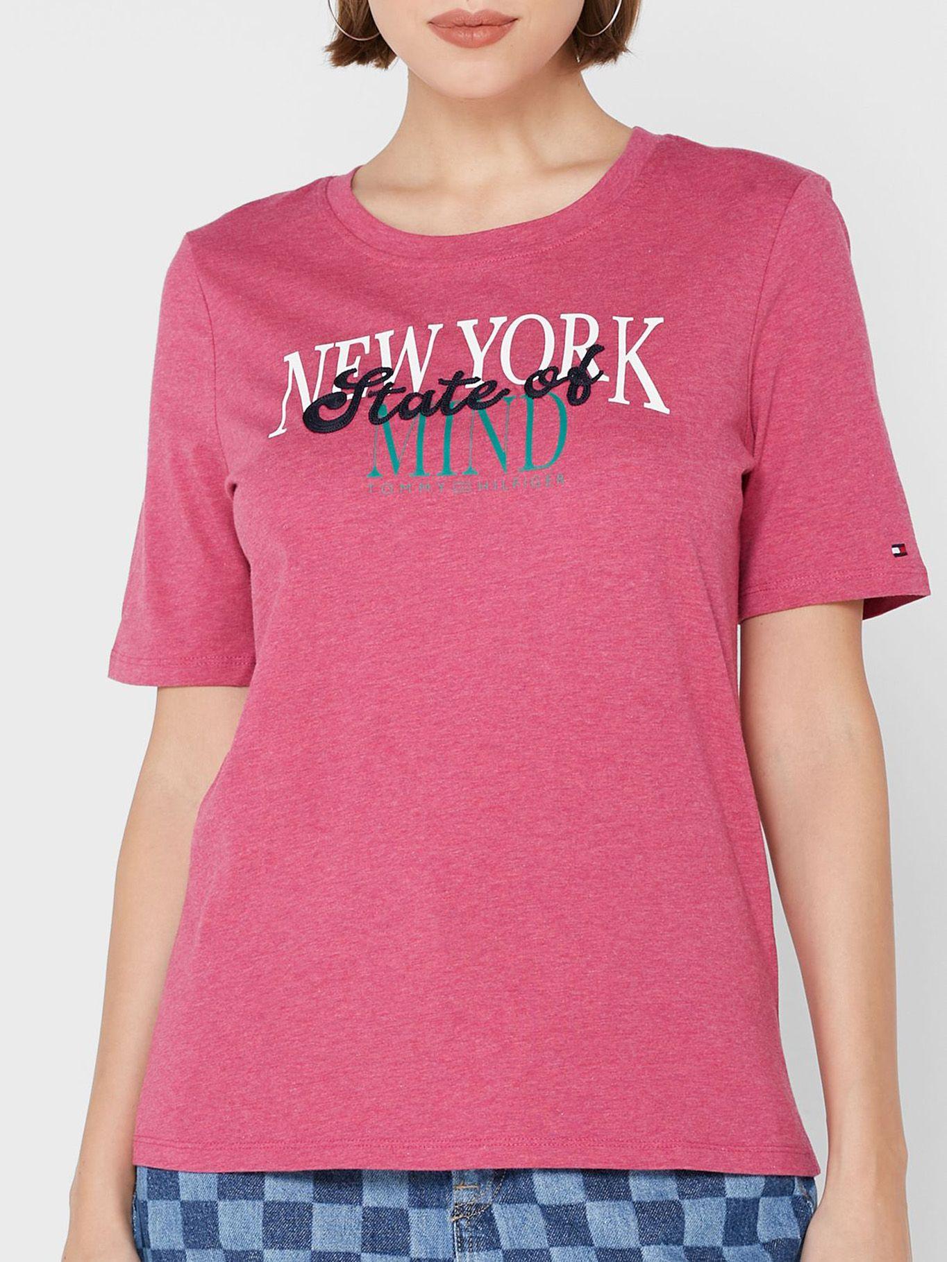 Polera State Of Mind Logo Fucsia Tommy Hilfiger-2