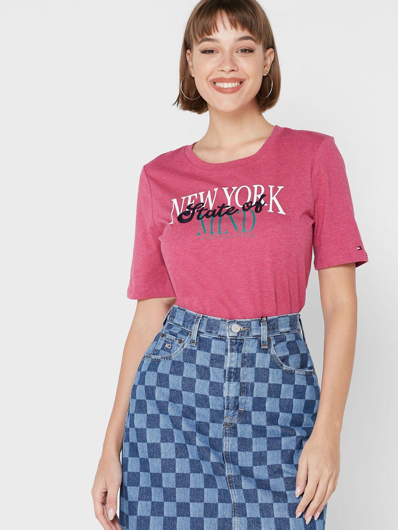 Polera State Of Mind Logo Fucsia Tommy Hilfiger-0