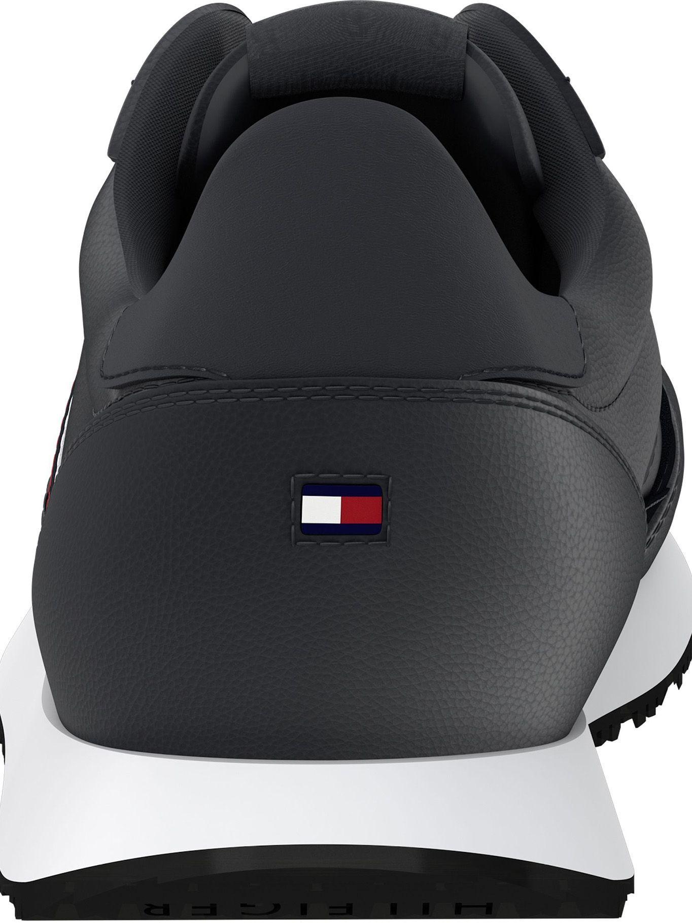 Zapatillas Running En Cuero y Logo Azul Tommy Hilfiger-1