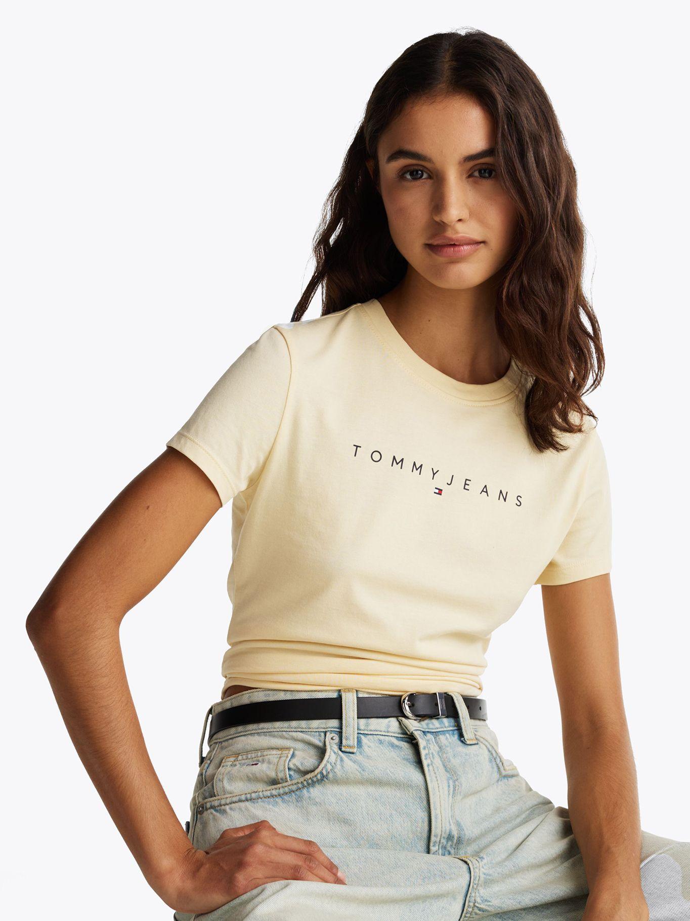 Polera Linear Con Logo Slim Fit Amarillo Tommy Jeans-3