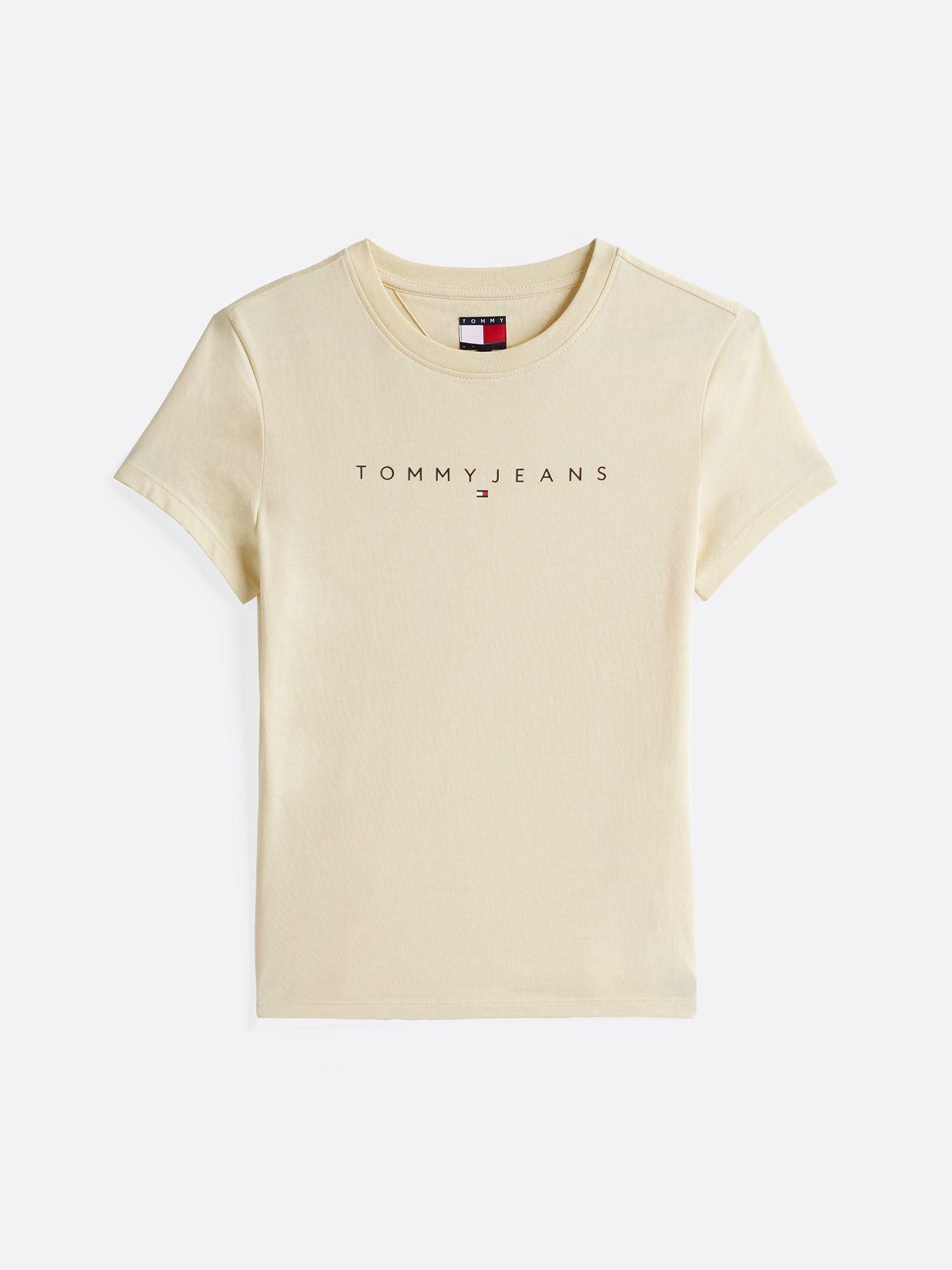 Polera Linear Con Logo Slim Fit Amarillo Tommy Jeans-4