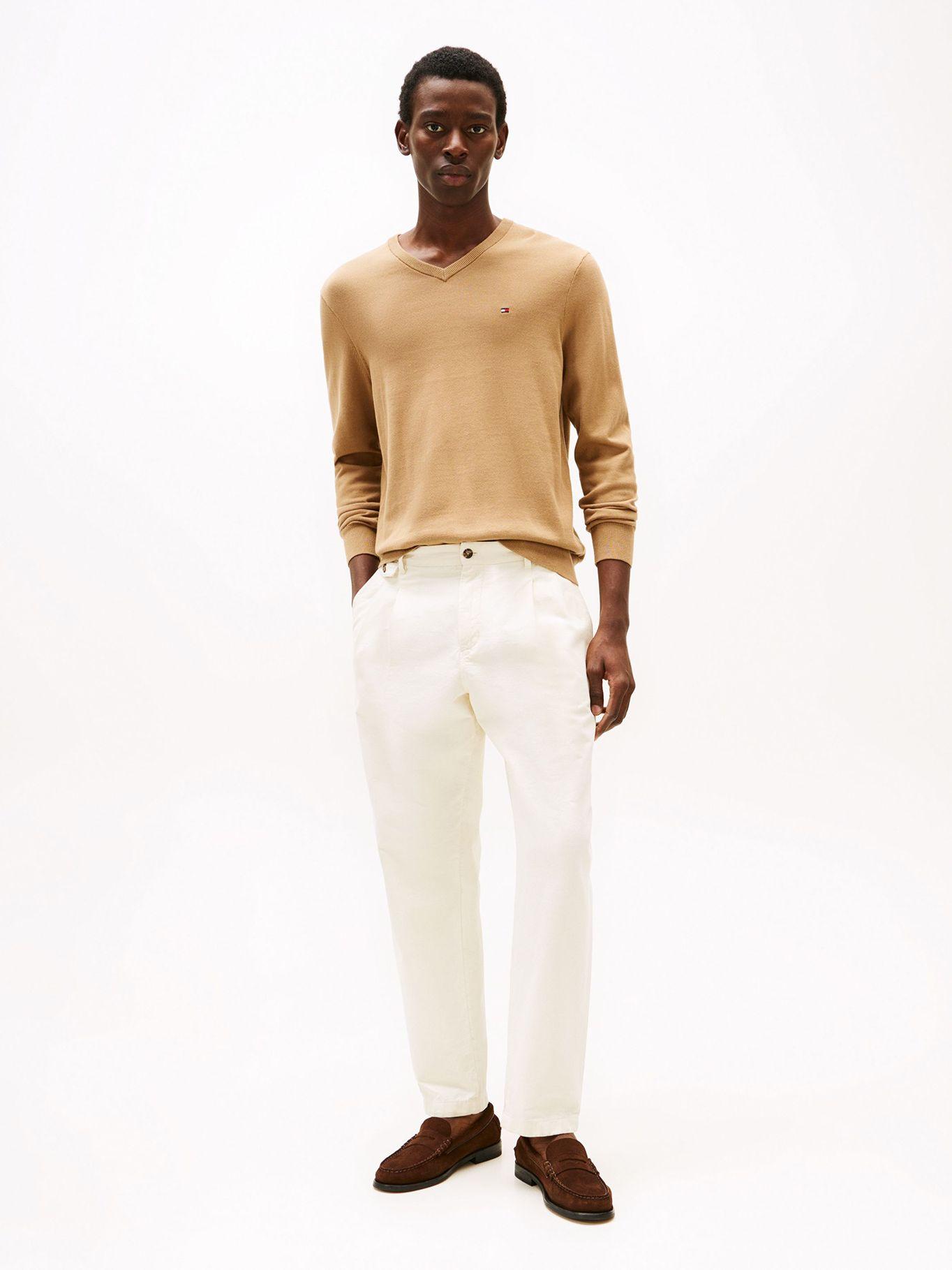 Sweater Básico Signature V-RBC Café Tommy Hilfiger-1