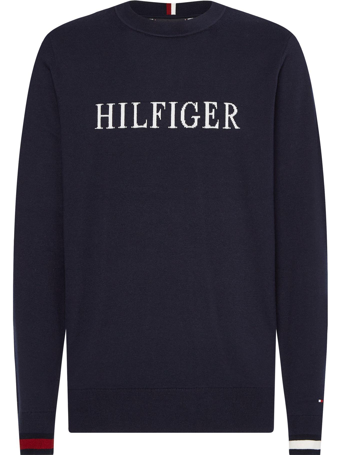 Sweater Heritage Logo Azul Tommy Hilfiger-0