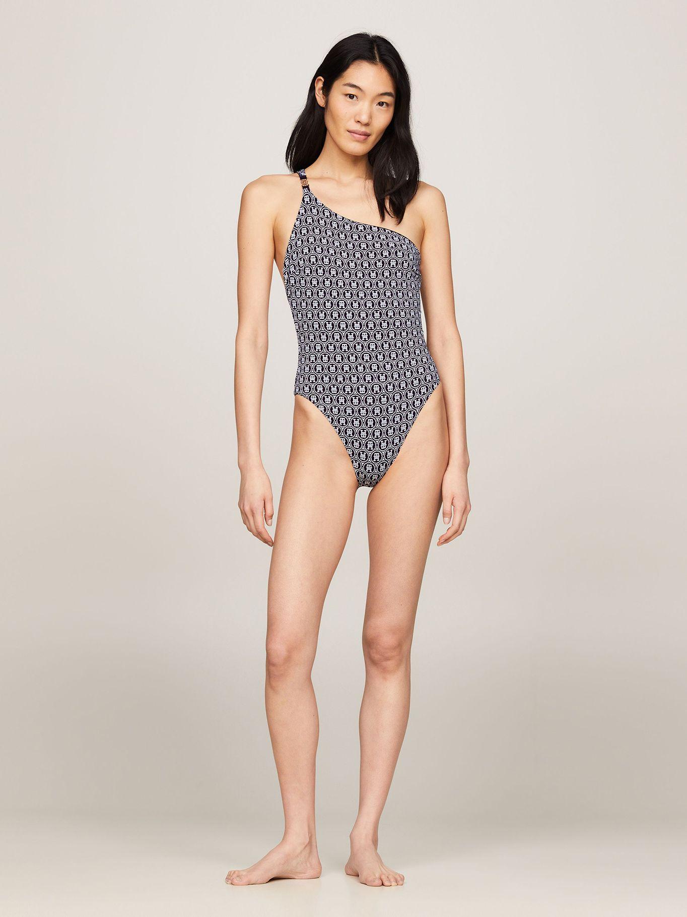 Traje De Baño Reversible Con Logo Azul Tommy Hilfiger-1