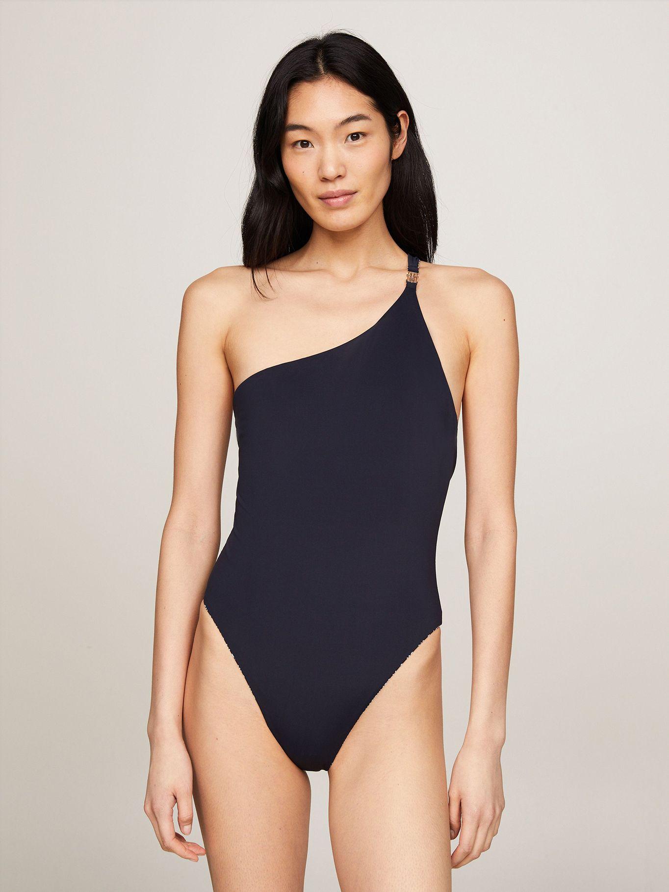 Traje De Baño Reversible Con Logo Azul Tommy Hilfiger-4