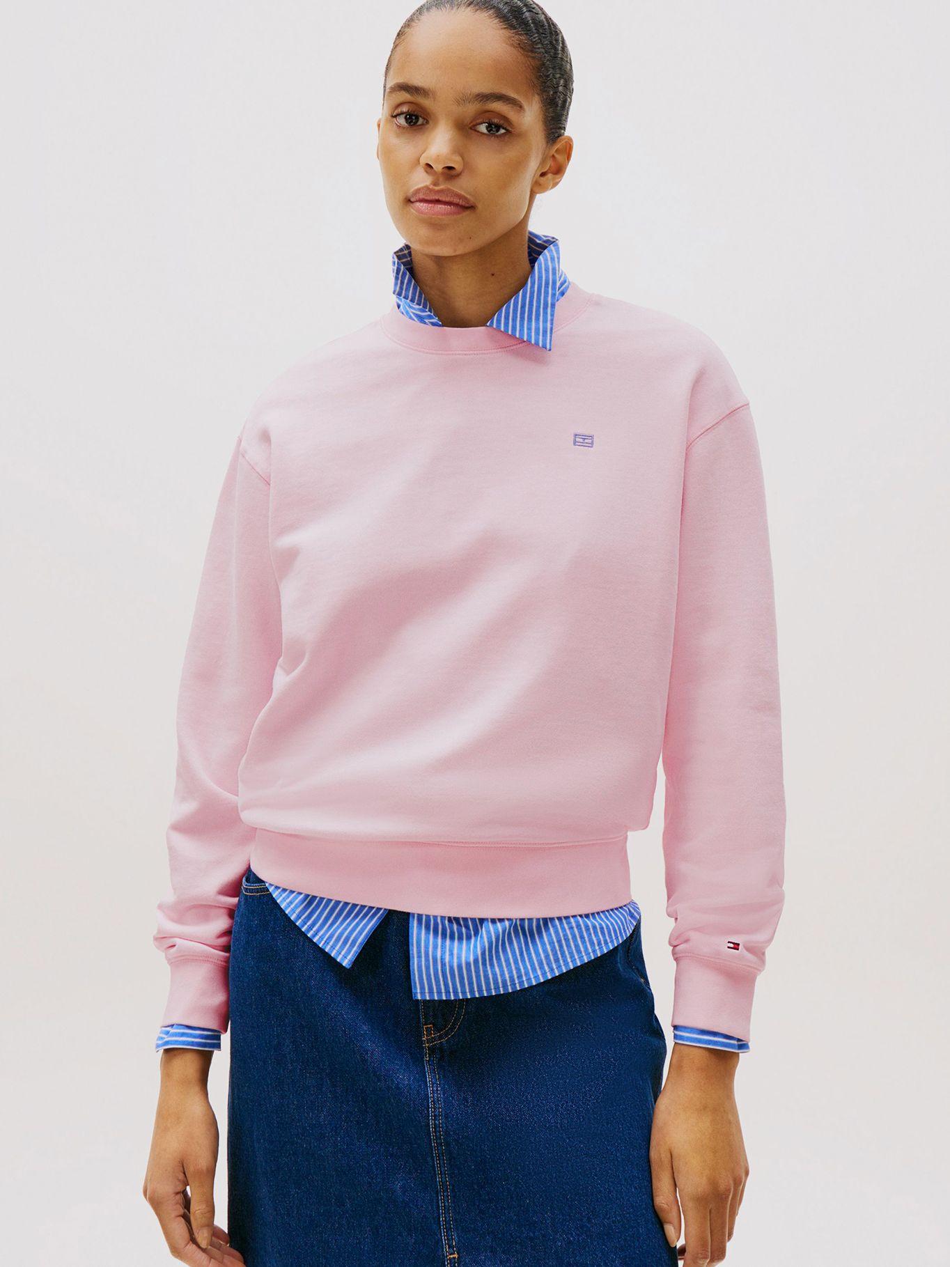 Polerón Contrast Flag Logo Rosado Tommy Hilfiger-0