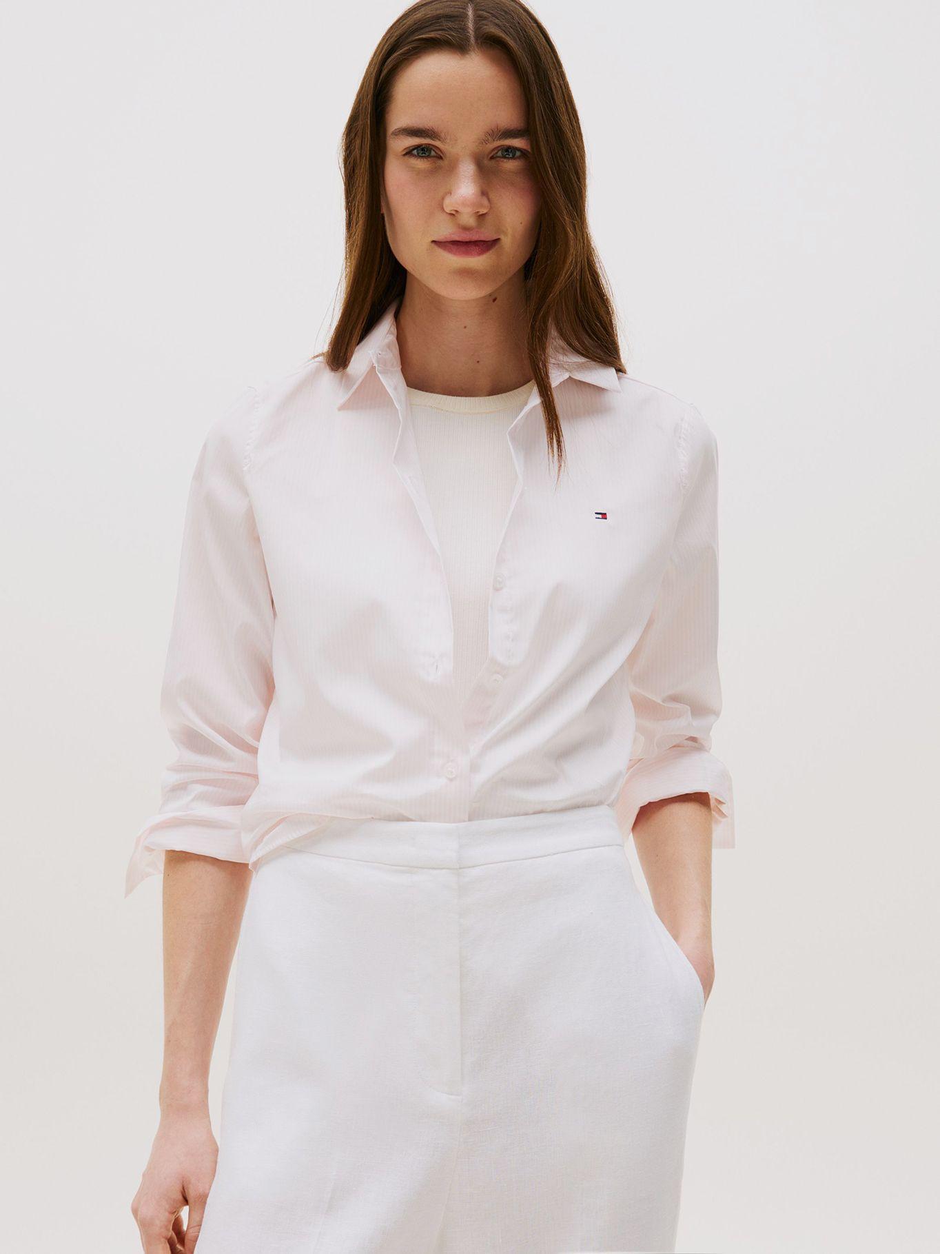 Camisa Popelín Regular Fit Rosado Tommy Hilfiger-0