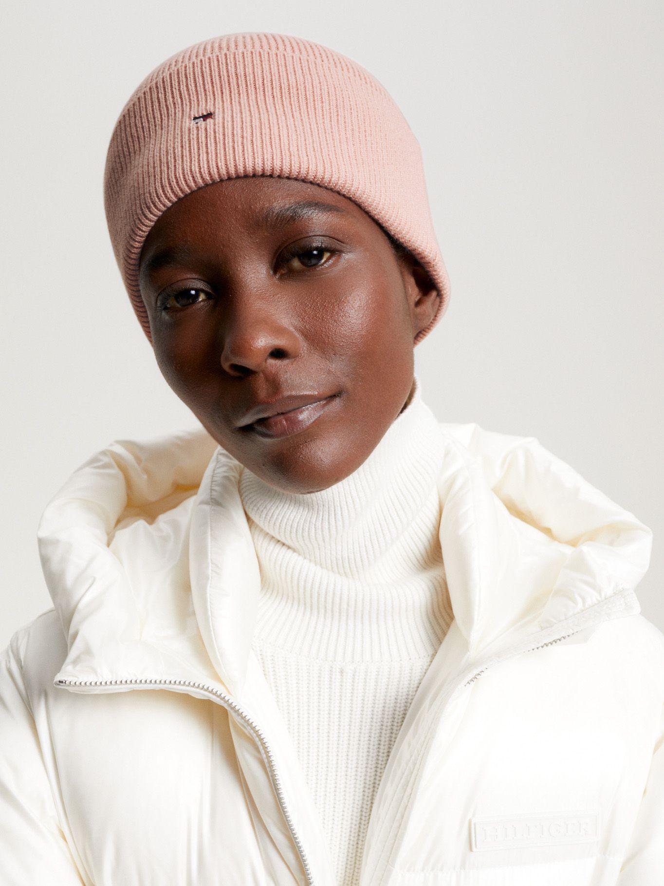 Gorro Essential De Punto Elástico Rosado Tommy Hilfiger-1