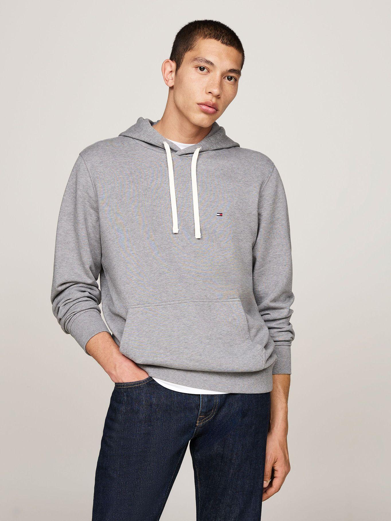 Polerón Hoodie De Logo Bordado Gris Tommy Hilfiger-0