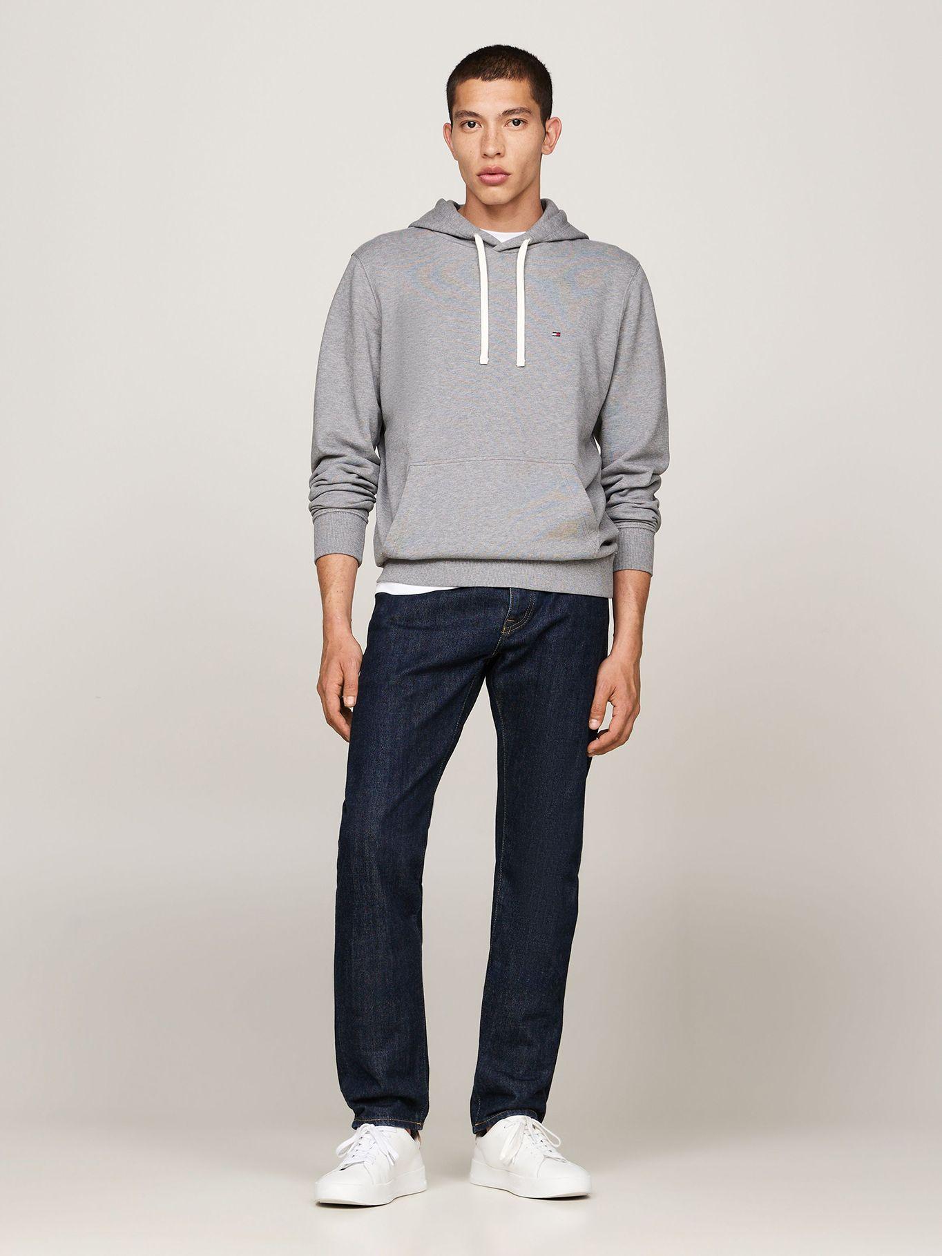 Polerón Hoodie De Logo Bordado Gris Tommy Hilfiger-1