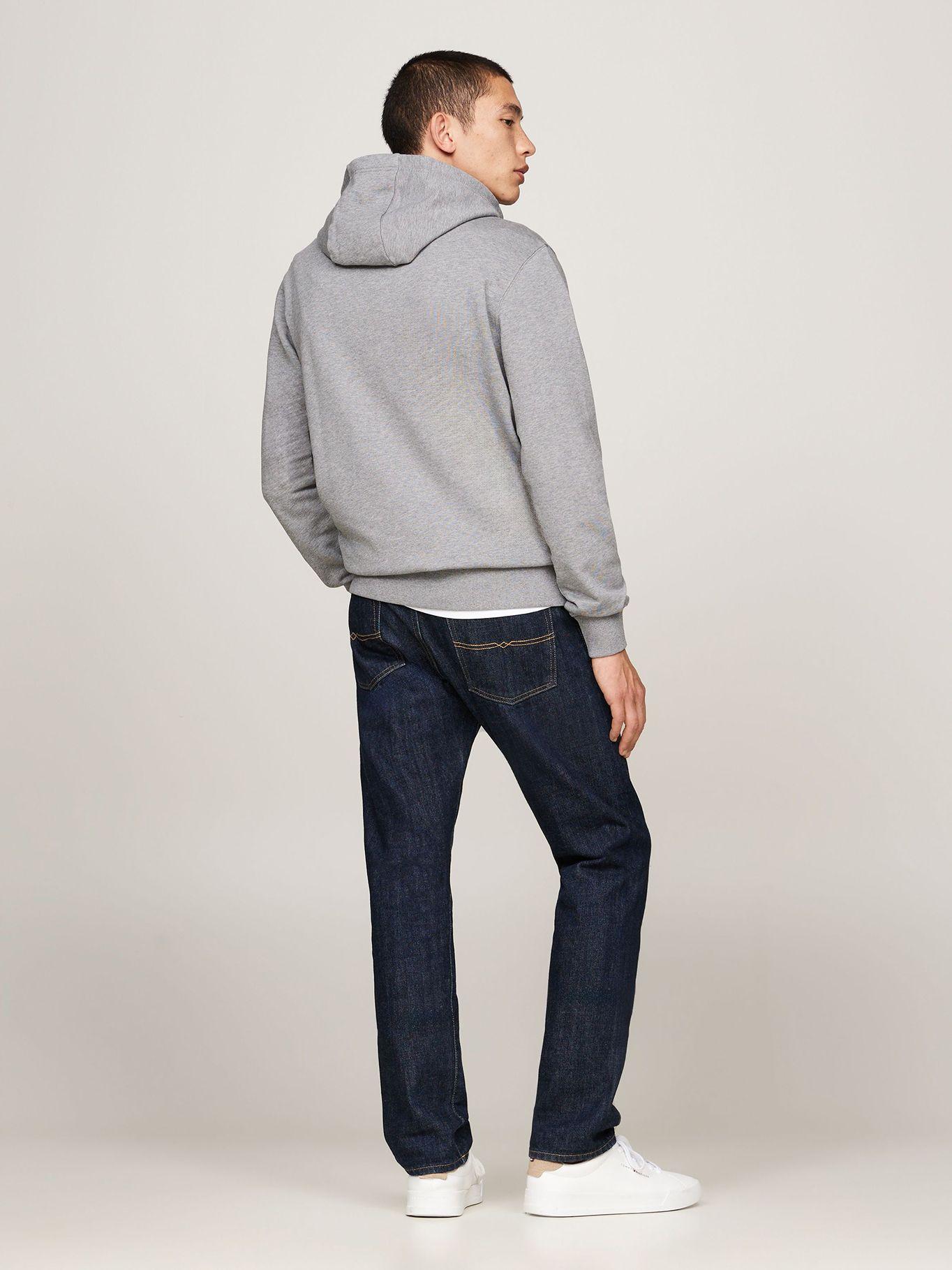 Polerón Hoodie De Logo Bordado Gris Tommy Hilfiger-2