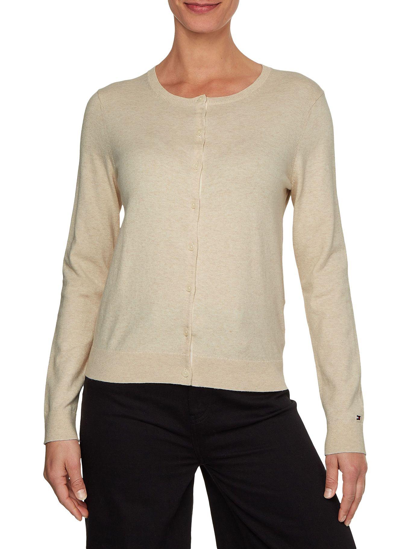 Cárdigan De Algodón Con Botones Beige Tommy Hilfiger-0